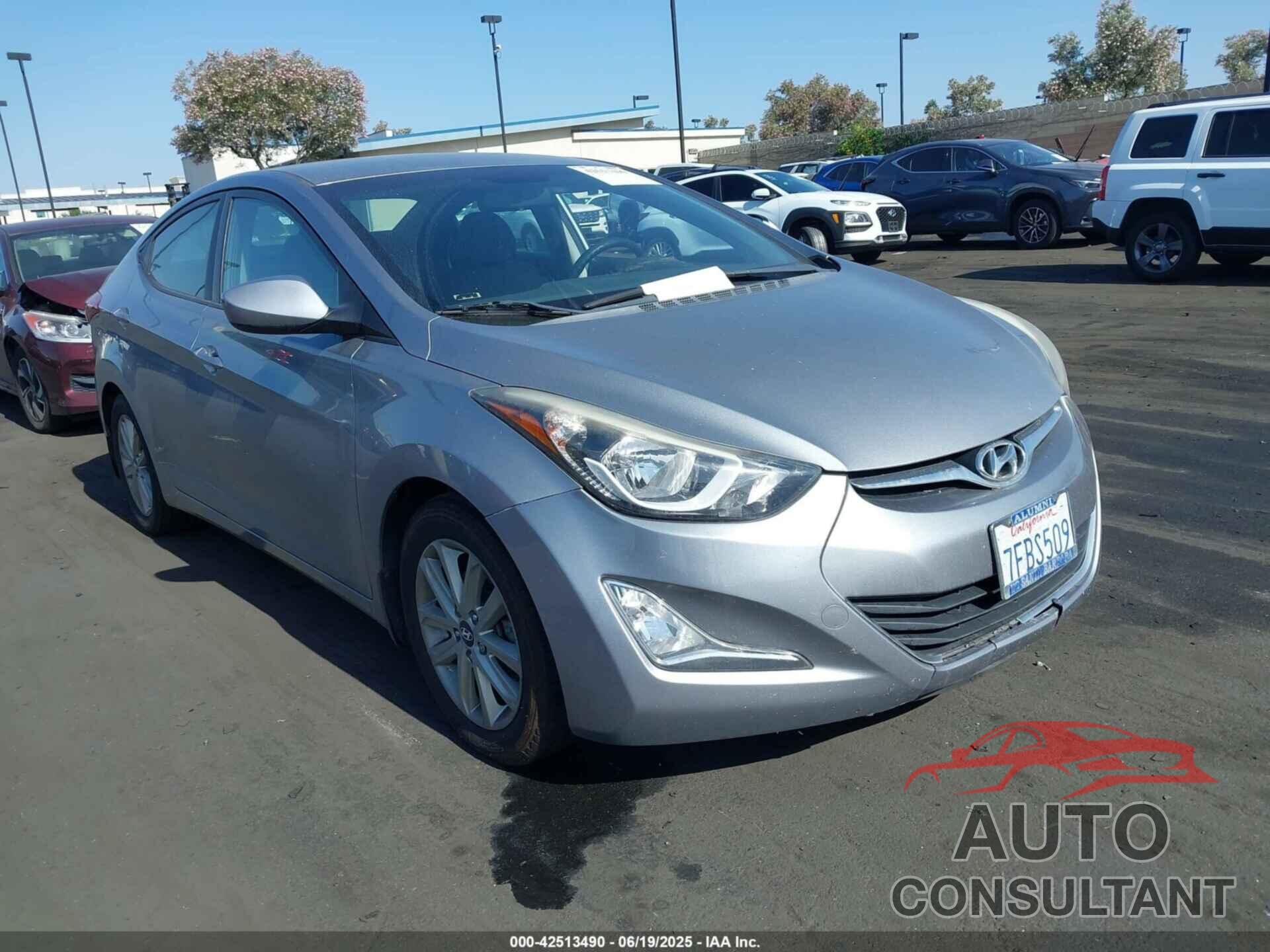 HYUNDAI ELANTRA 2014 - KMHDH4AEXEU168784