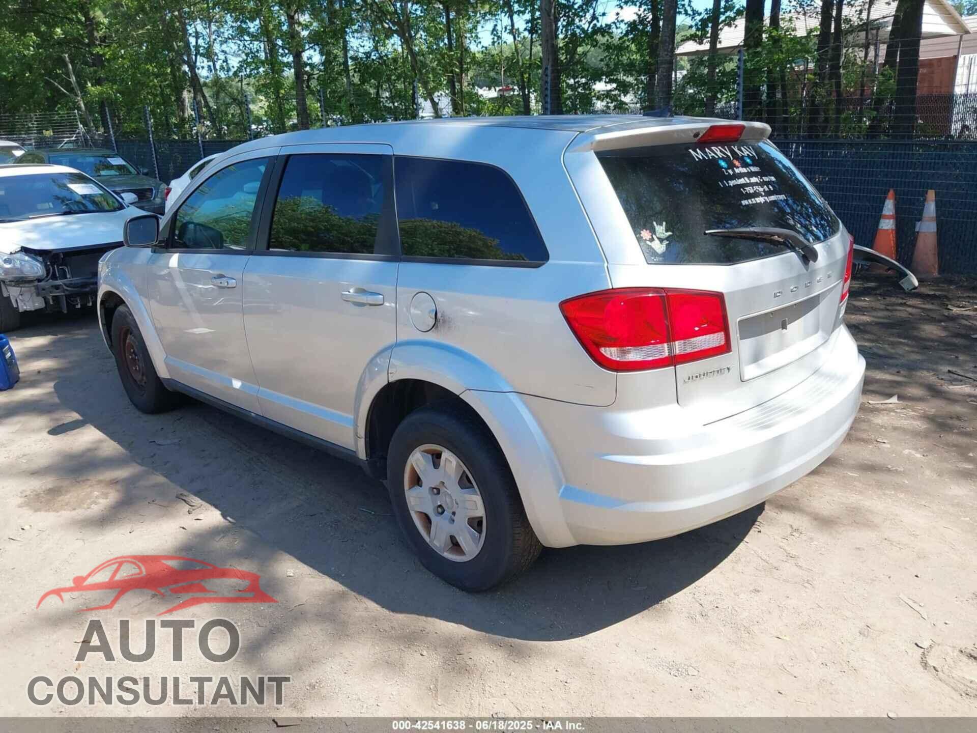 DODGE JOURNEY 2012 - 3C4PDCAB7CT134192