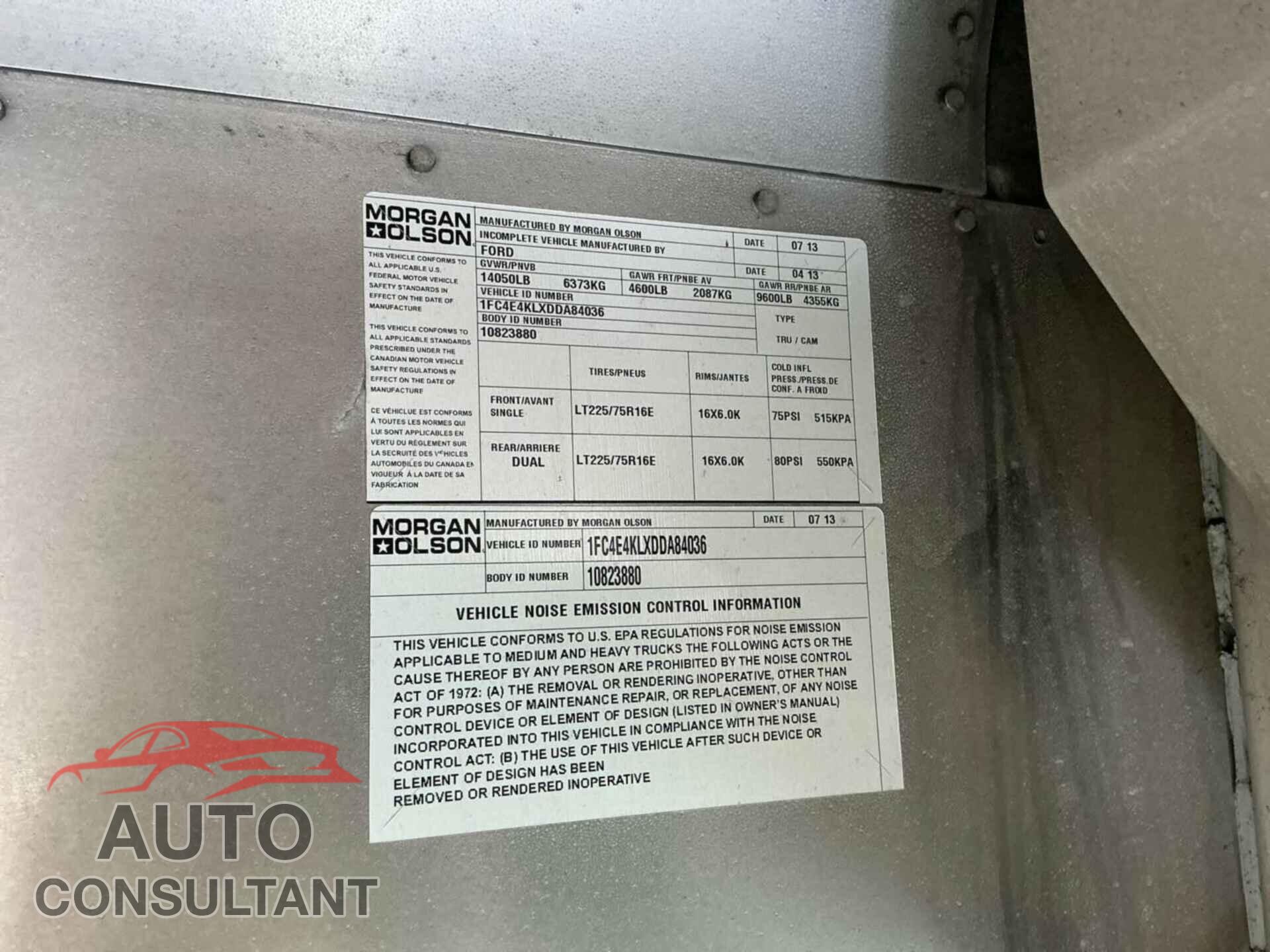 FORD ECONOLINE 2013 - 1FC4E4KLXDDA84036