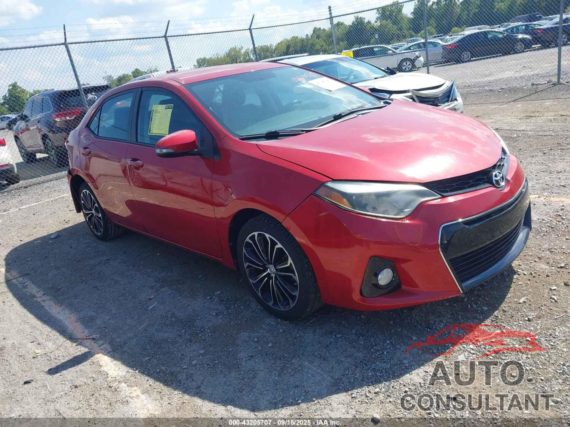 TOYOTA COROLLA 2015 - 2T1BURHE1FC444620