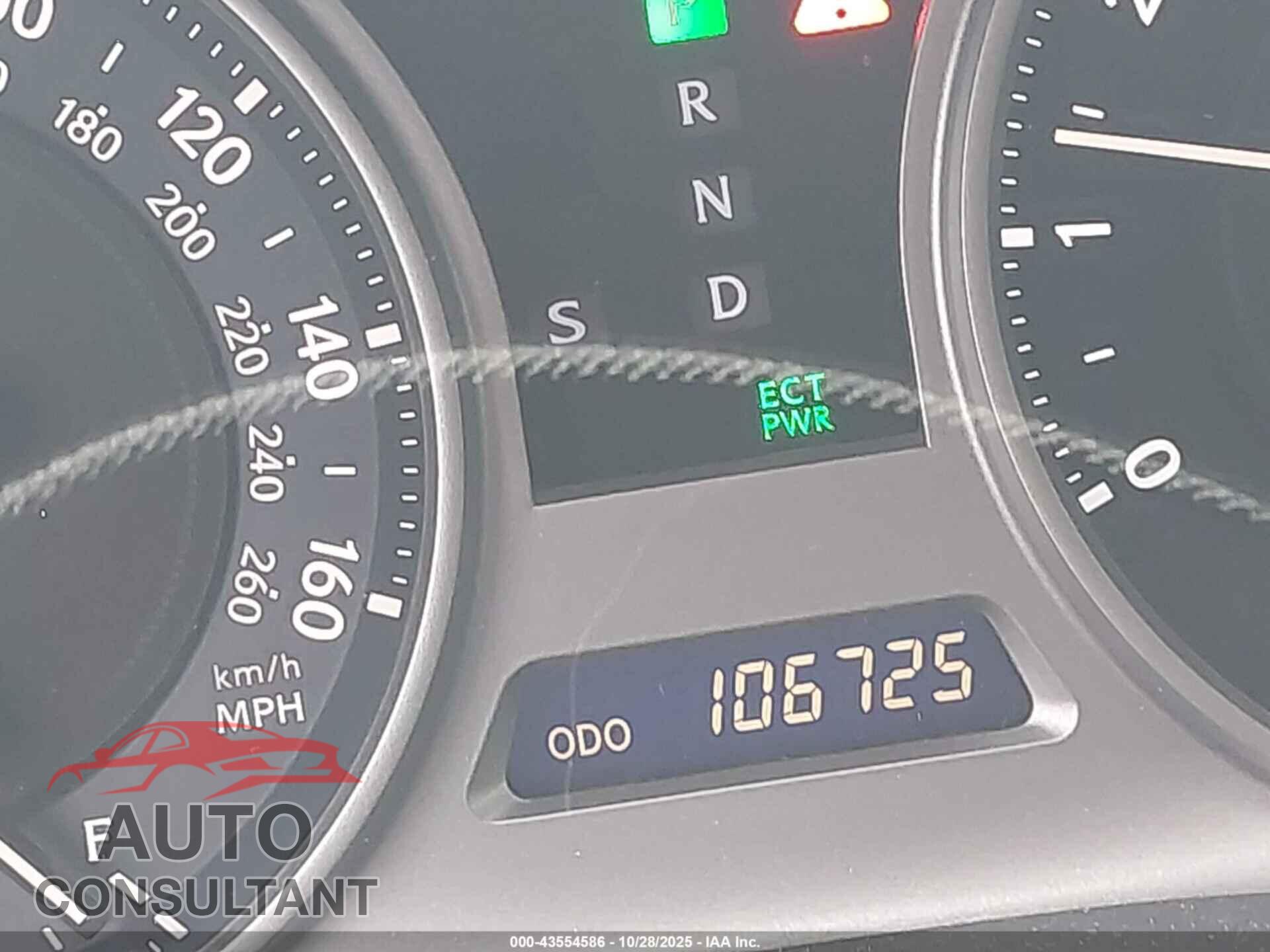 LEXUS IS 250 2009 - JTHBK262995102371