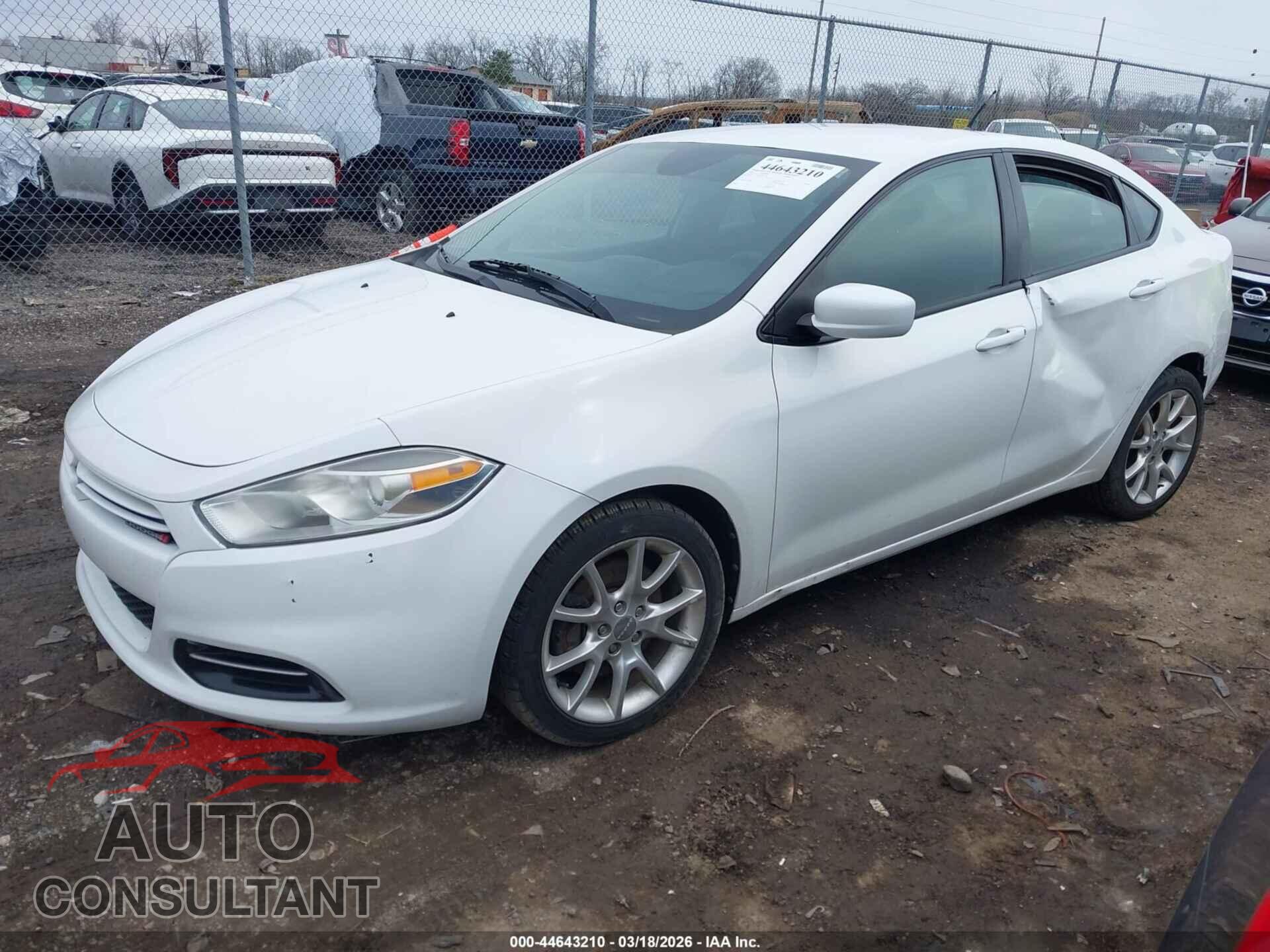 DODGE DART 2013 - 1C3CDFBA2DD157784