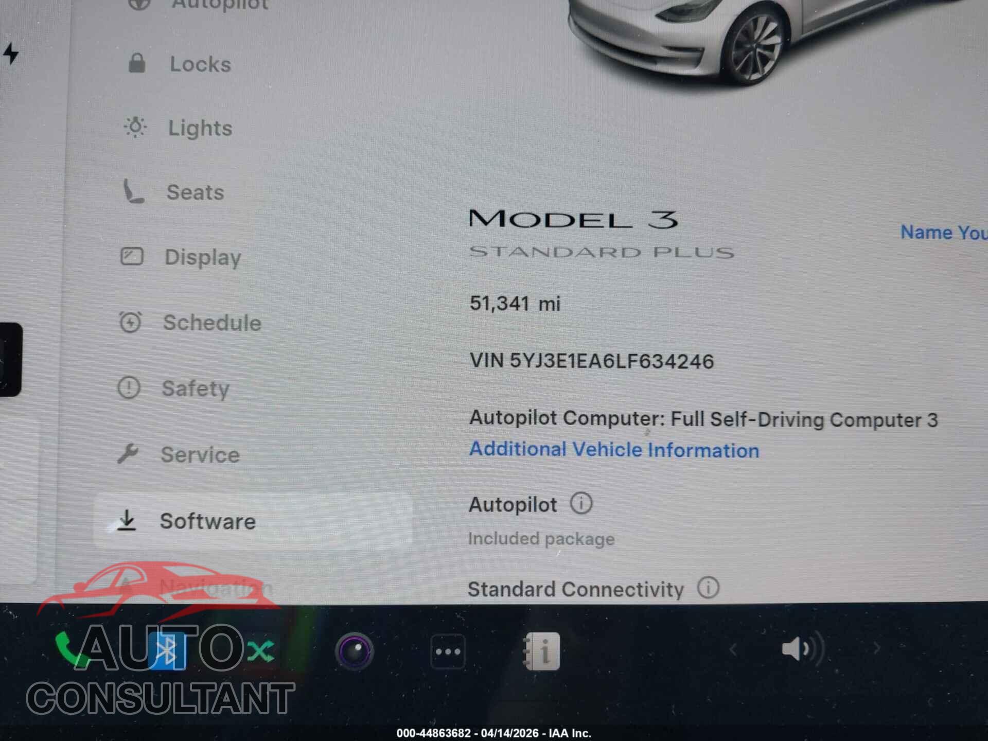 TESLA MODEL 3 2020 - 5YJ3E1EA6LF634246