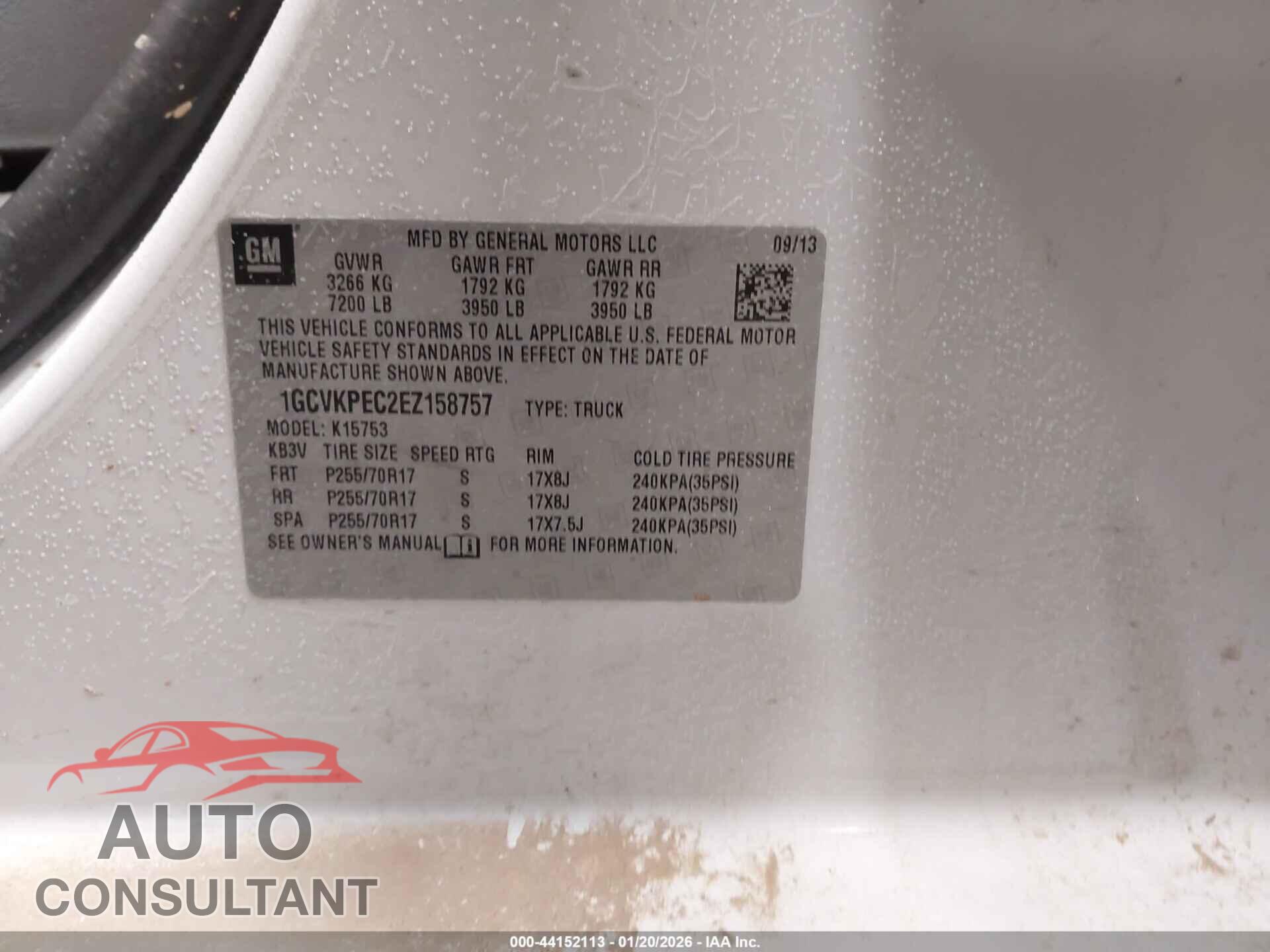 CHEVROLET SILVERADO 1500 2014 - 1GCVKPEC2EZ158757