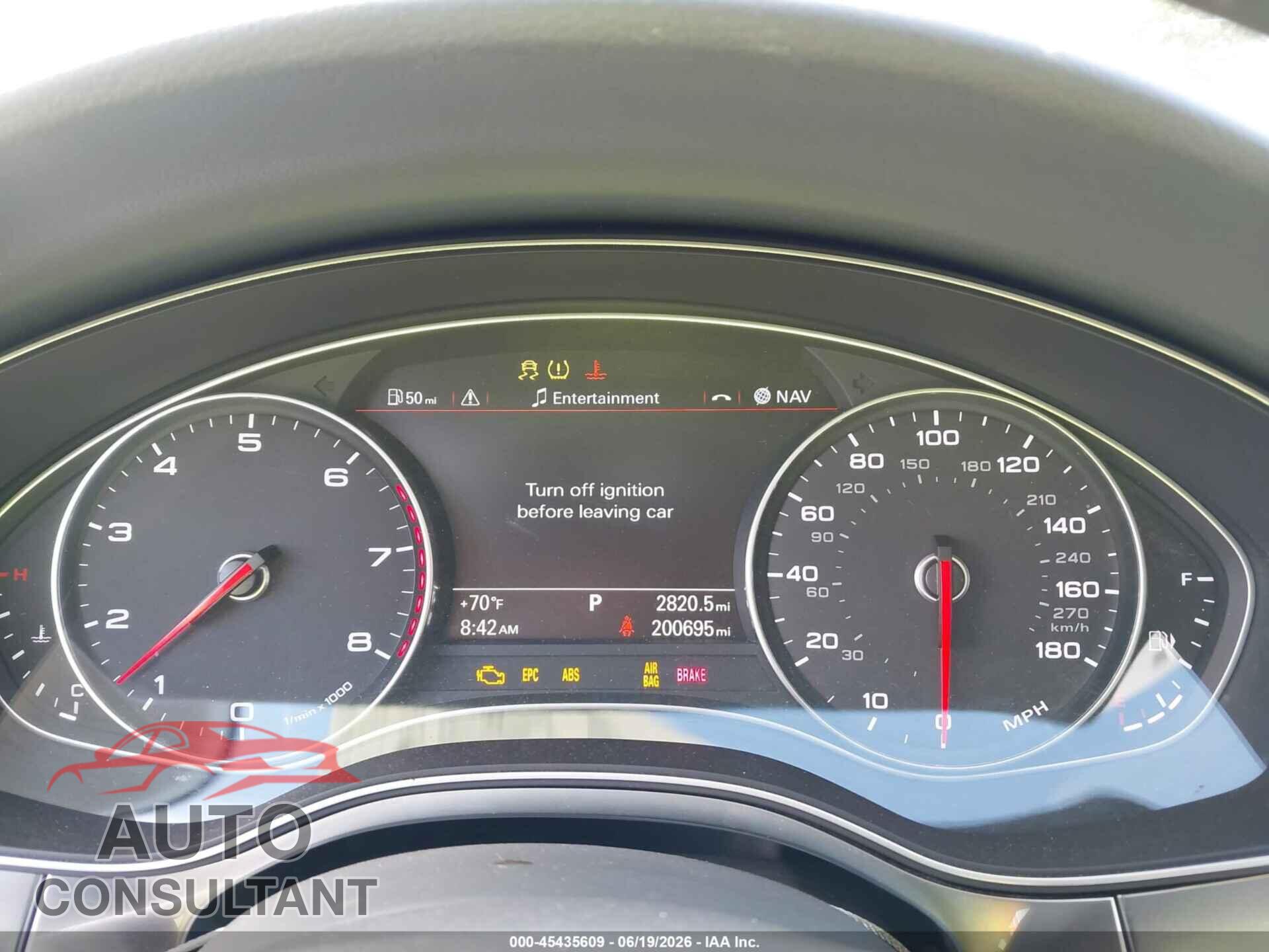 AUDI A6 2013 - WAUGGAFC8DN132575