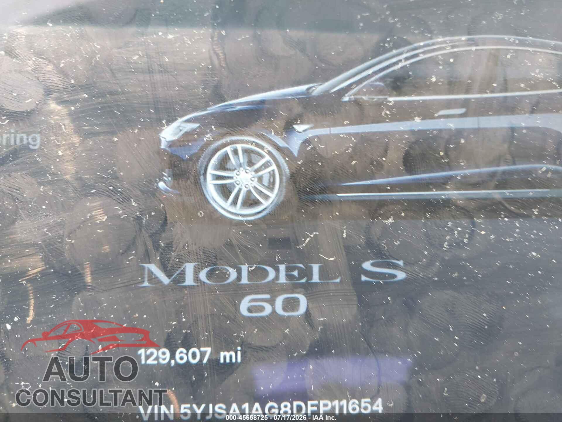 TESLA MODEL S 2013 - 5YJSA1AG8DFP11654