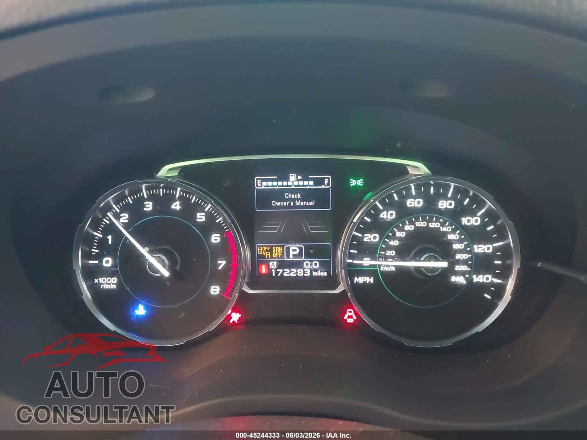 SUBARU FORESTER 2018 - JF2SJAWC8JH456703