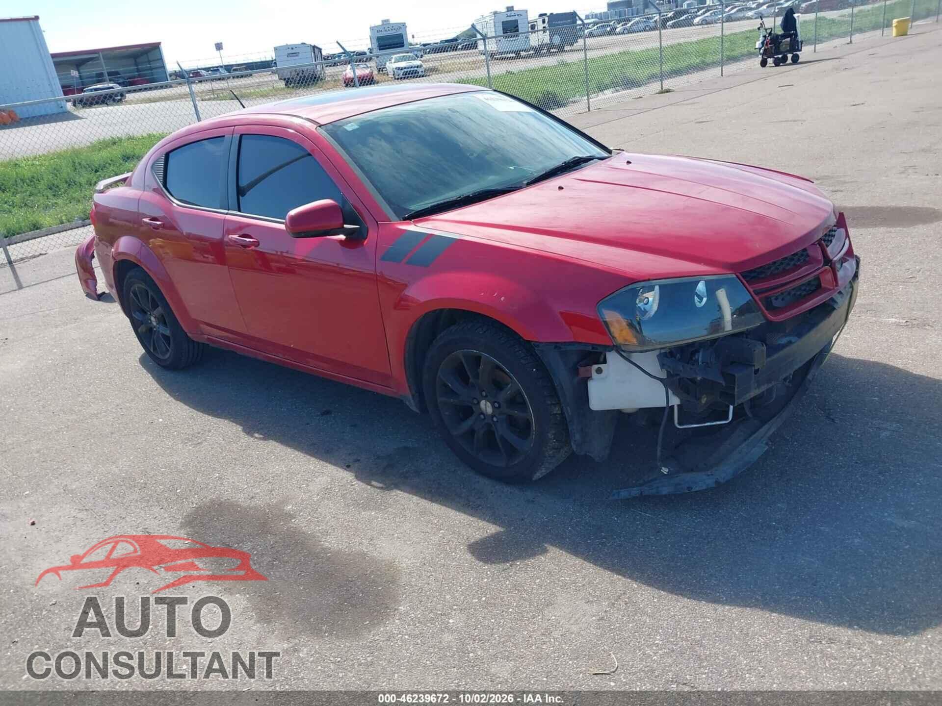 DODGE AVENGER 2013 - 1C3CDZBG3DN544585