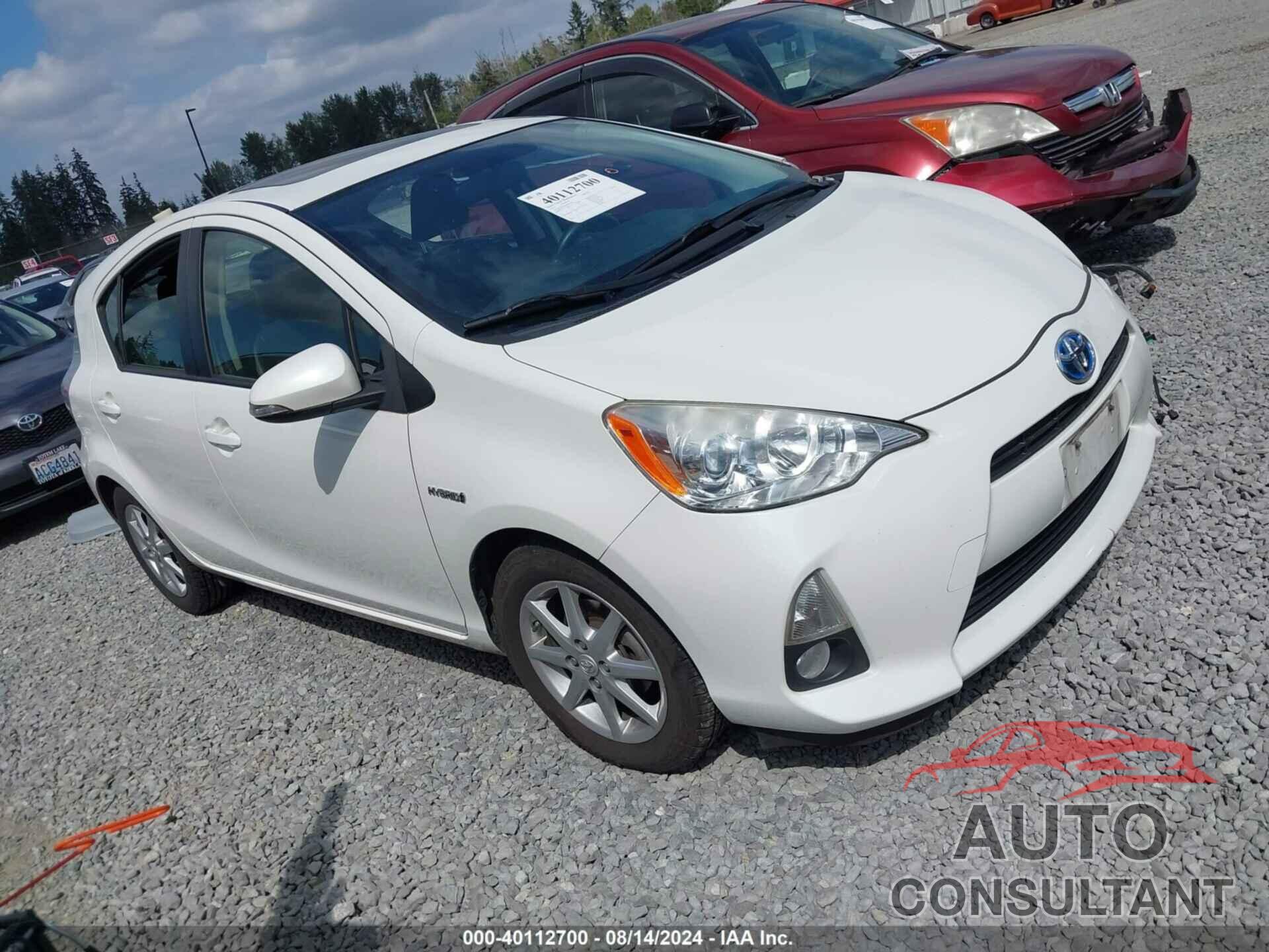 TOYOTA PRIUS C 2013 - JTDKDTB39D1039868