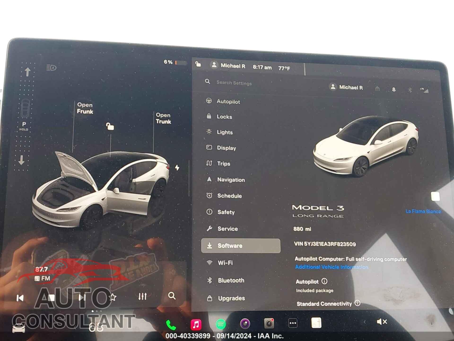 TESLA MODEL 3 2024 - 5YJ3E1EA3RF823509
