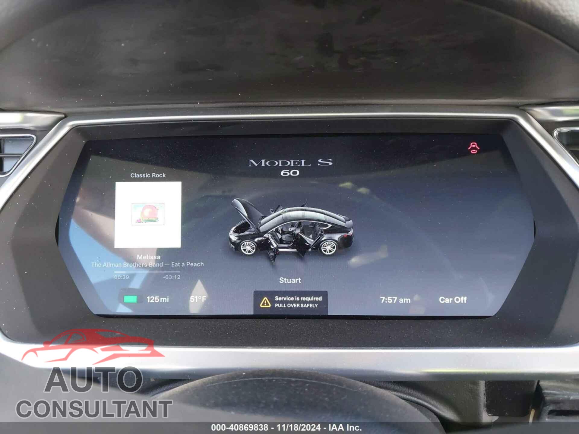 TESLA MODEL S 2013 - 5YJSA1AC3DFP10599