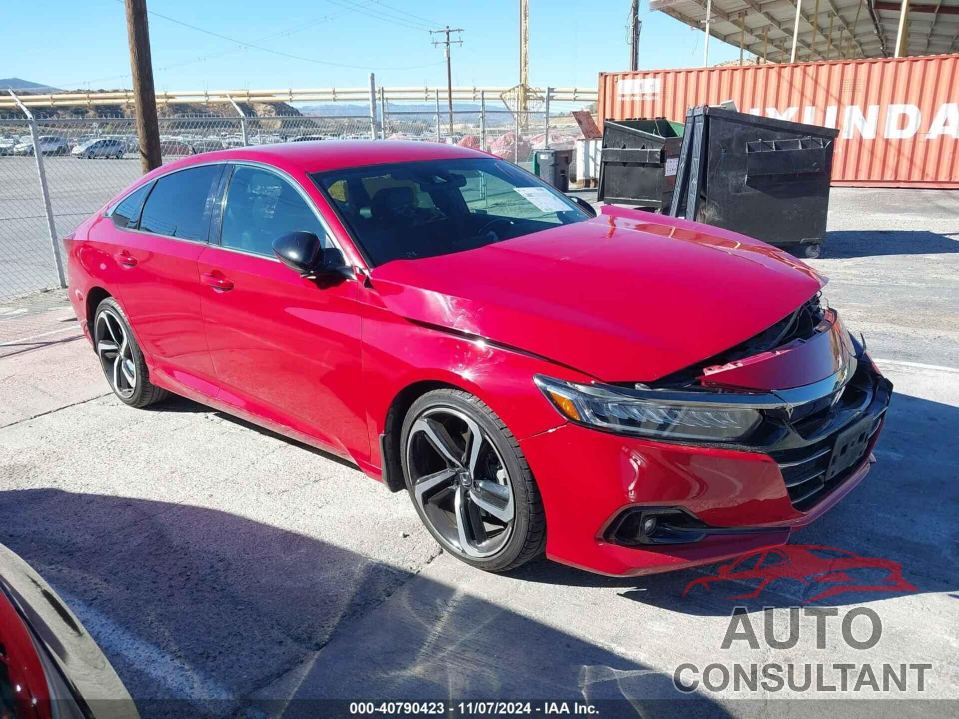 HONDA ACCORD 2021 - 1HGCV1F30MA078060