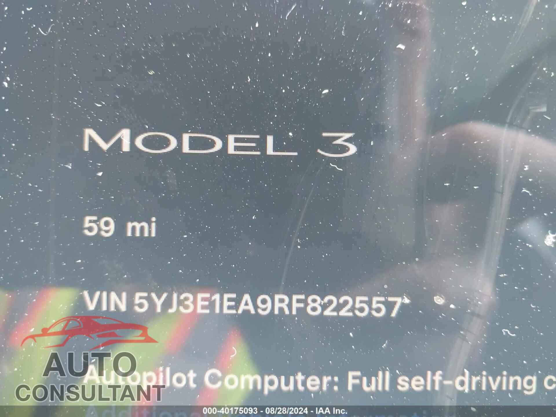 TESLA MODEL 3 2024 - 5YJ3E1EA9RF822557