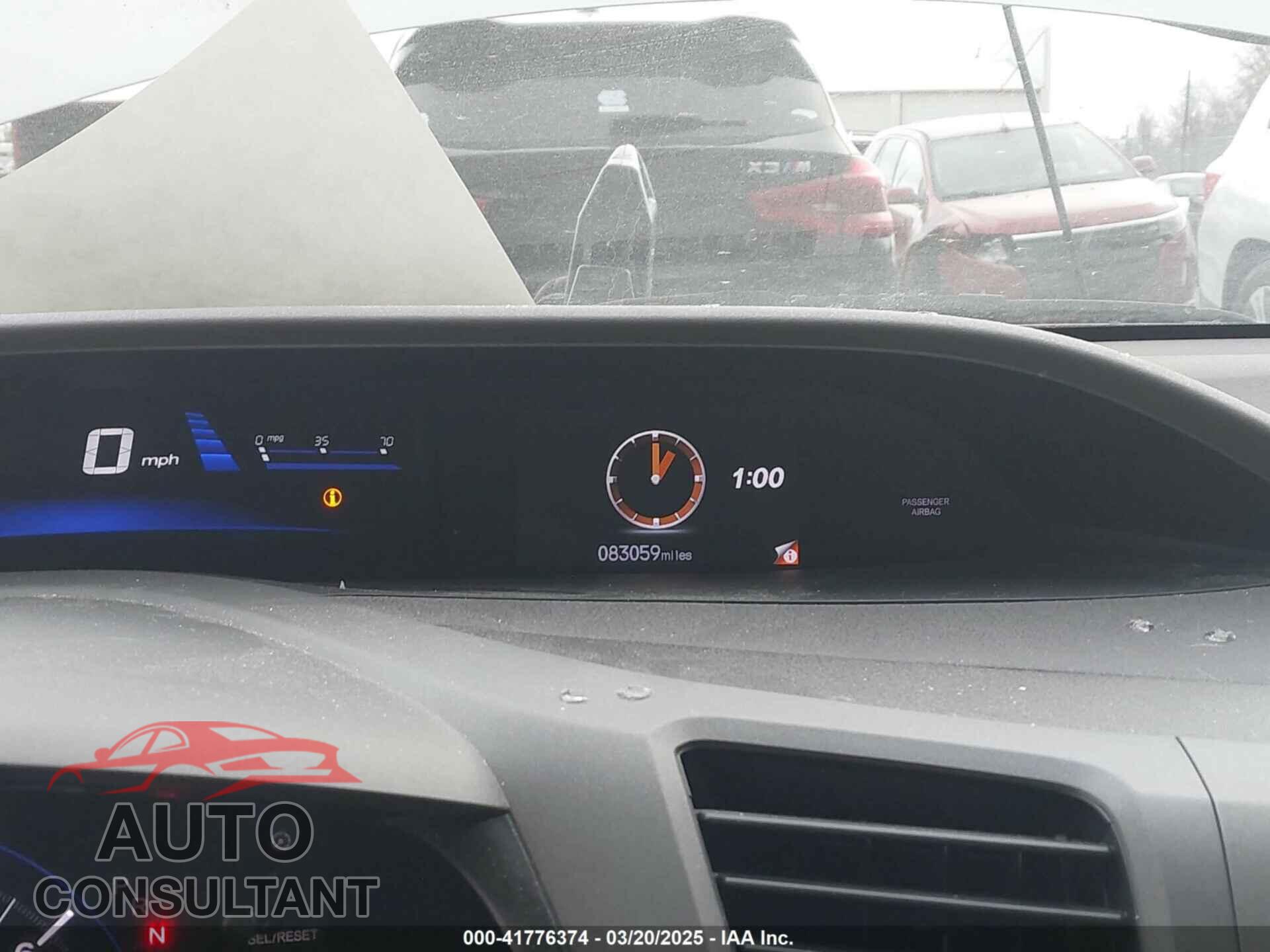 HONDA CIVIC 2012 - 19XFB2F58CE031284