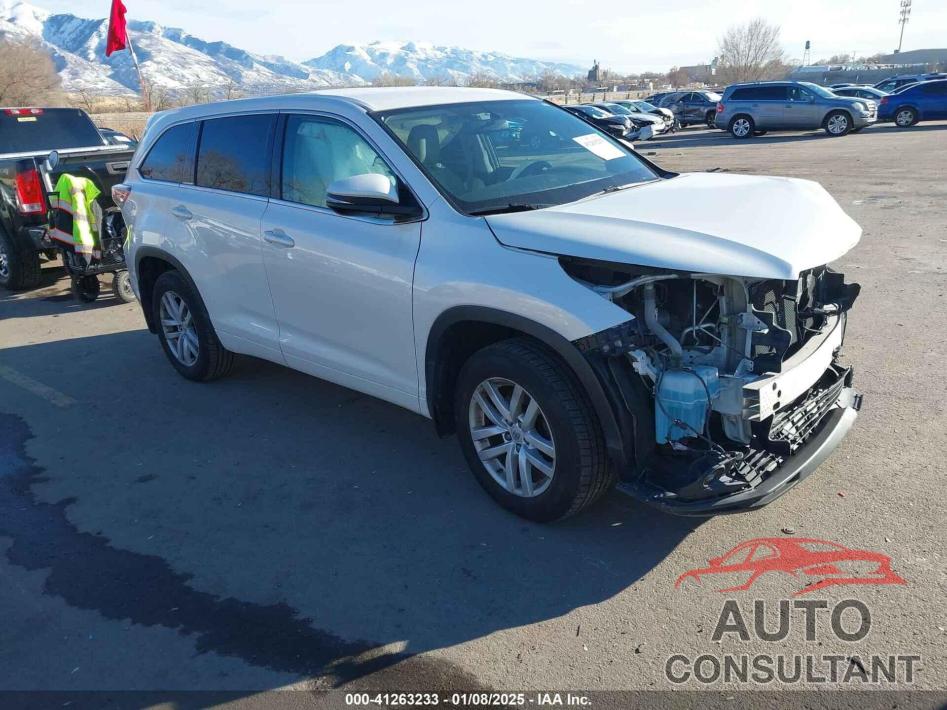 TOYOTA HIGHLANDER 2014 - 5TDBKRFH1ES049023