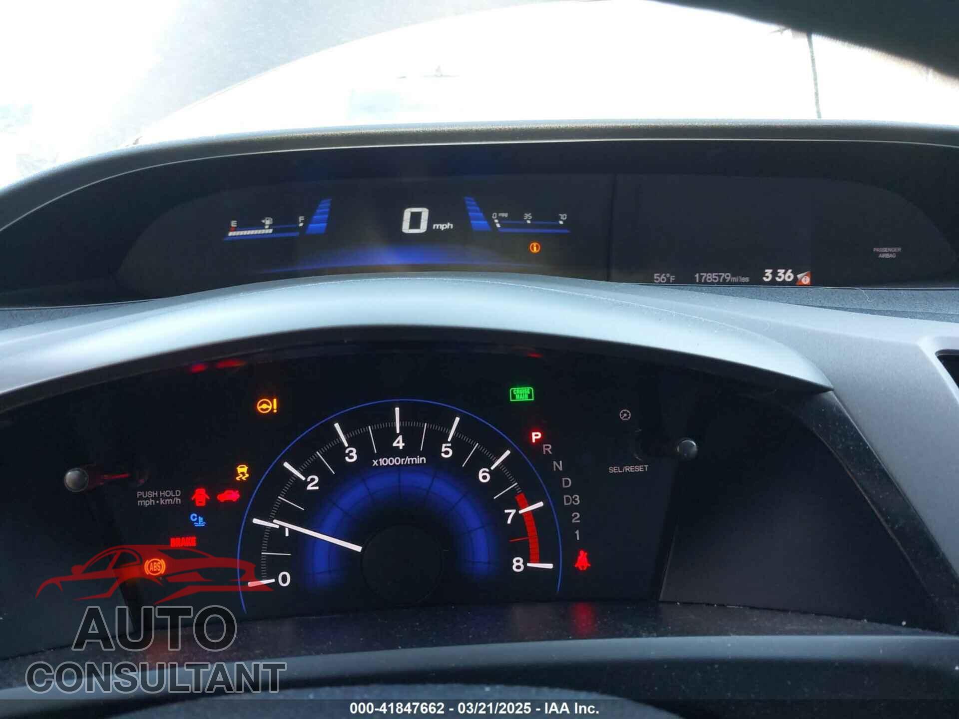 HONDA CIVIC 2012 - 2HGFB2F83CH537184