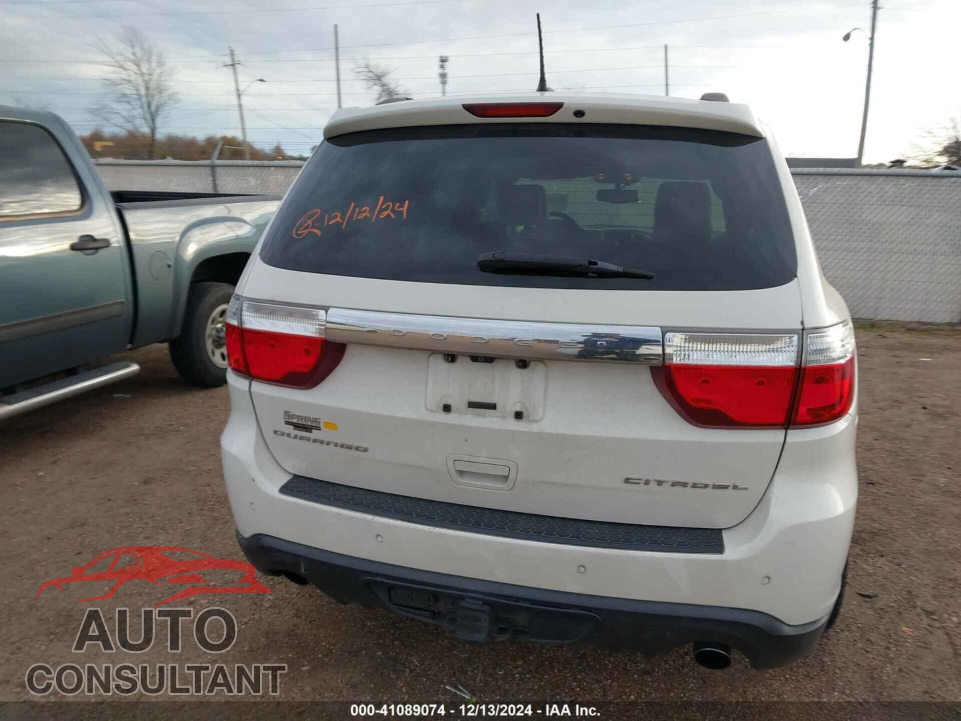 DODGE DURANGO 2012 - 1C4SDHETXCC361284