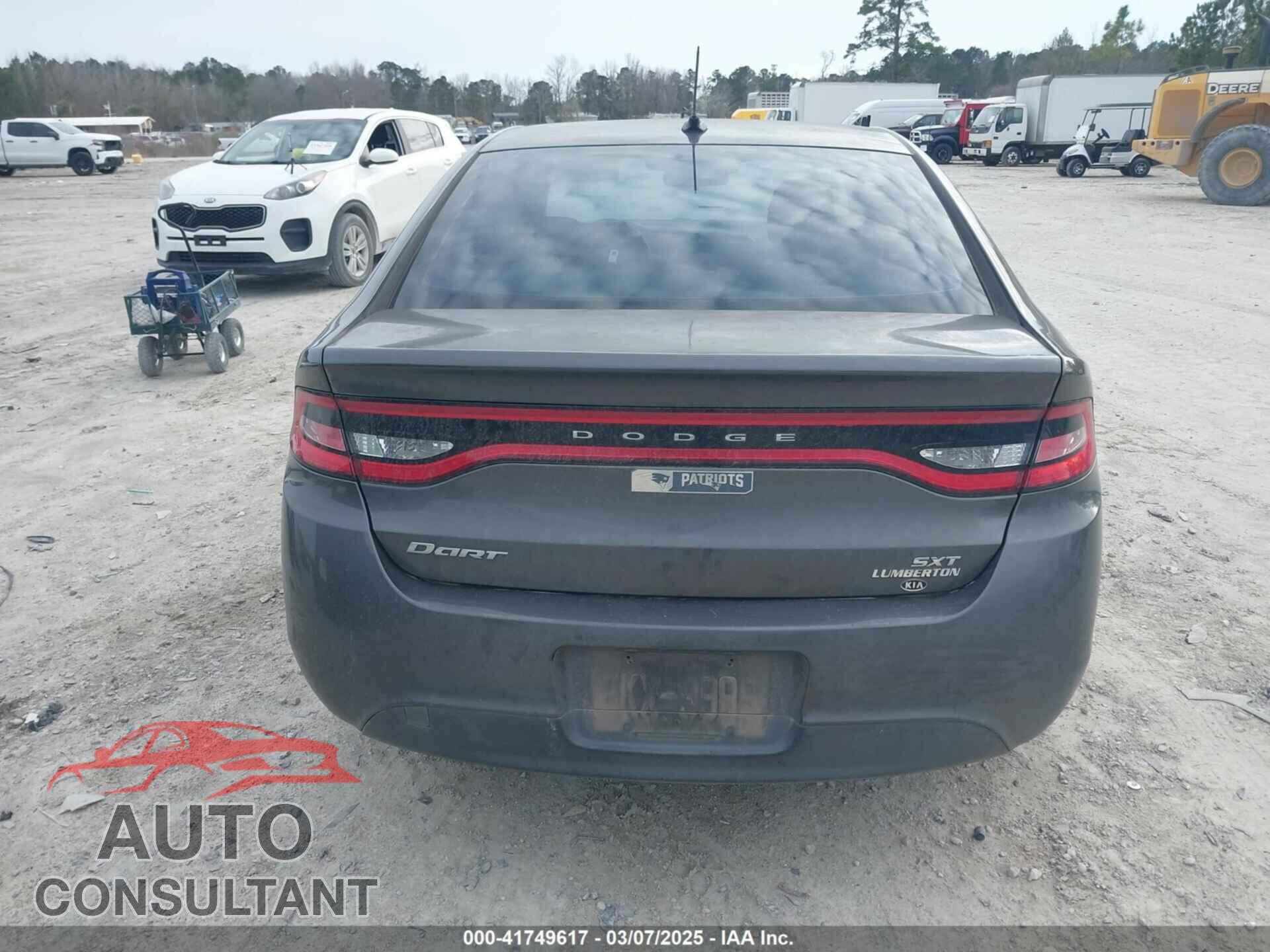 DODGE DART 2015 - 1C3CDFBB3FD309566