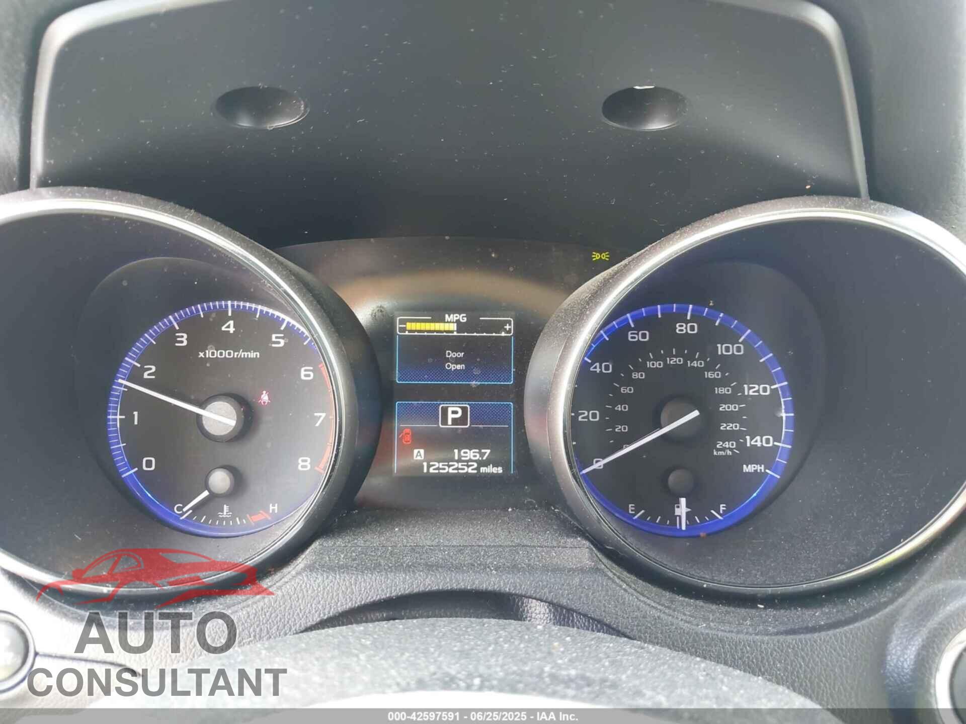 SUBARU OUTBACK 2016 - 4S4BSBLC0G3246765