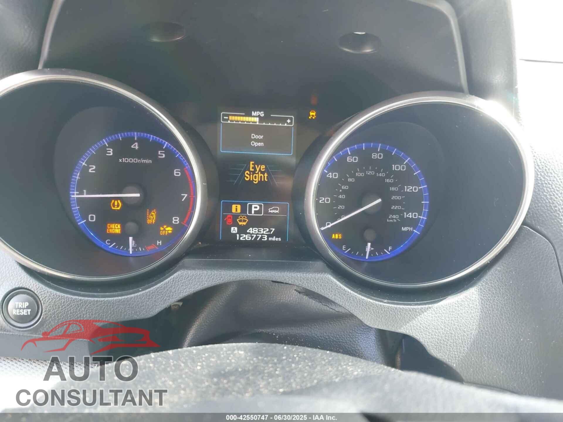 SUBARU OUTBACK 2018 - 4S4BSAFC8J3277954