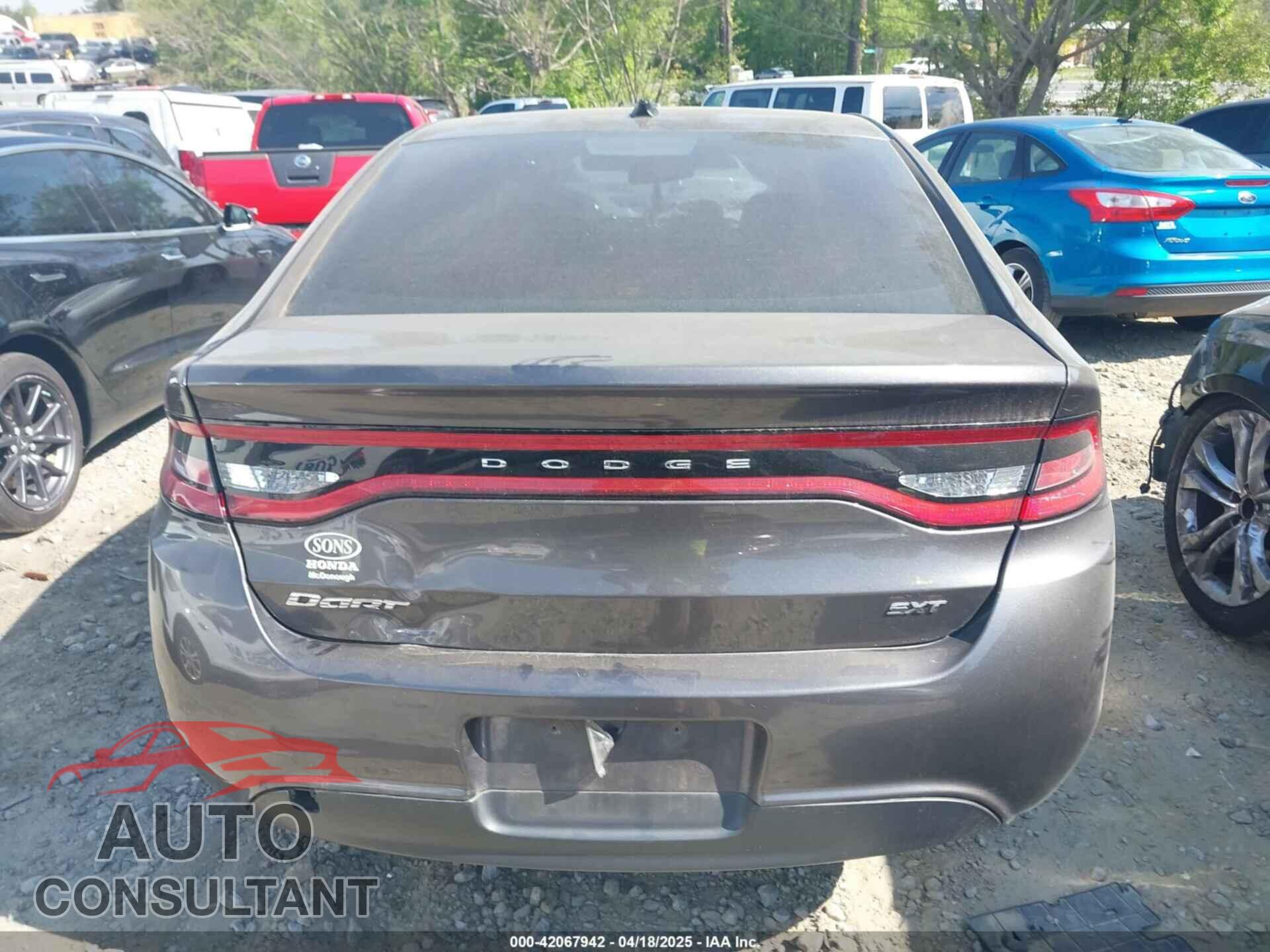 DODGE DART 2015 - 1C3CDFBB7FD330596