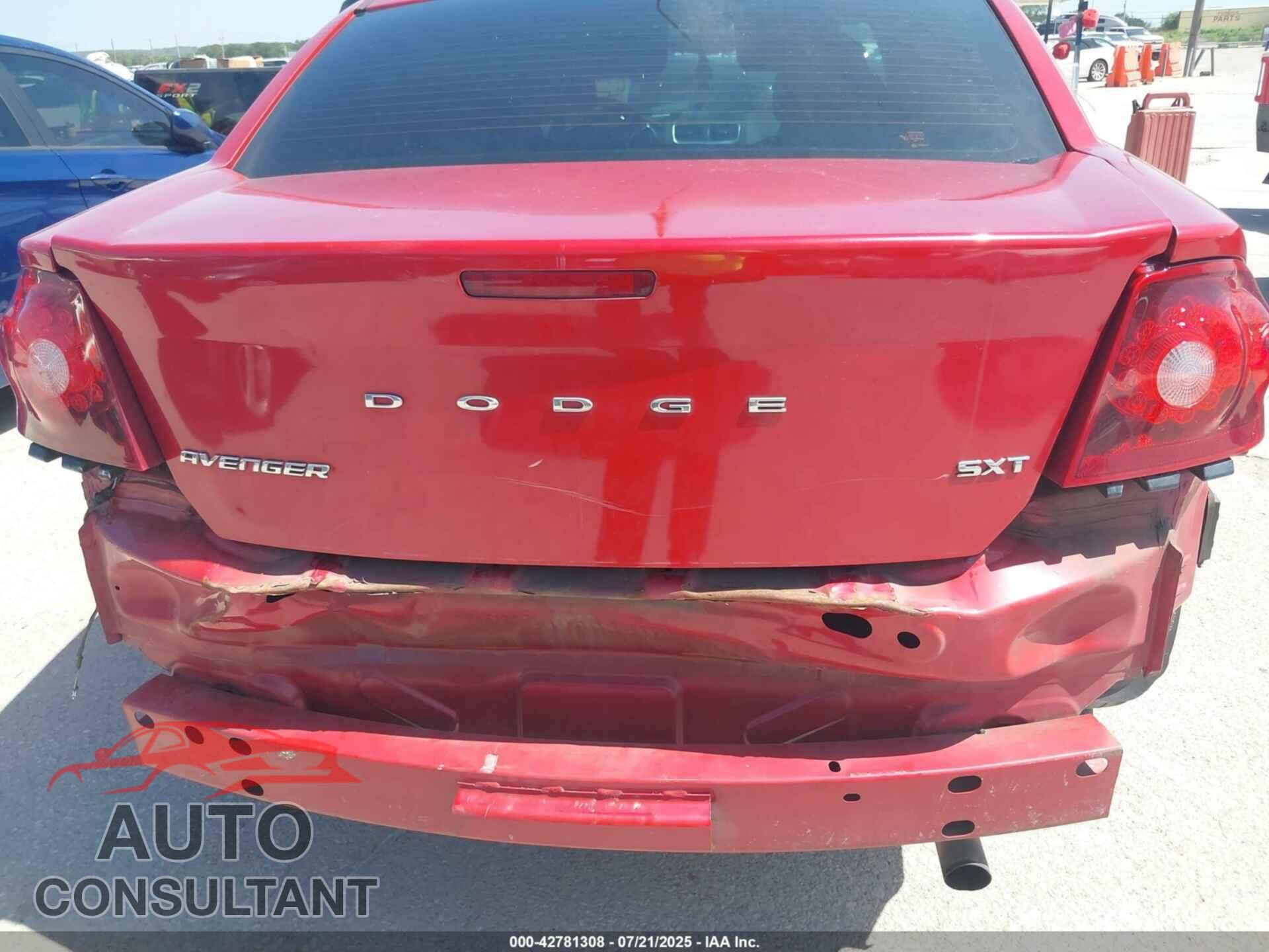 DODGE AVENGER 2013 - 1C3CDZCB9DN553827