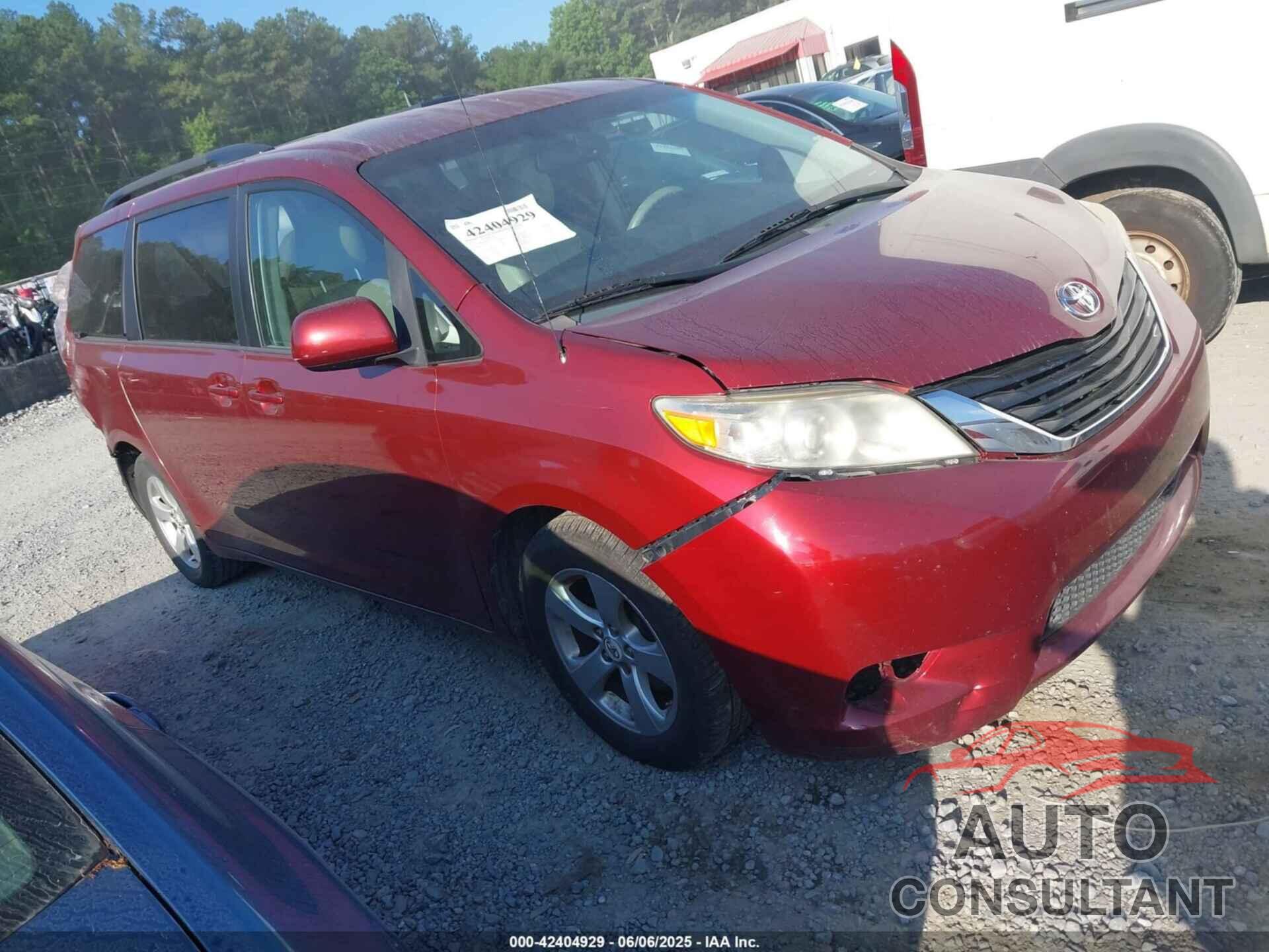TOYOTA SIENNA 2012 - 5TDKK3DC8CS263136