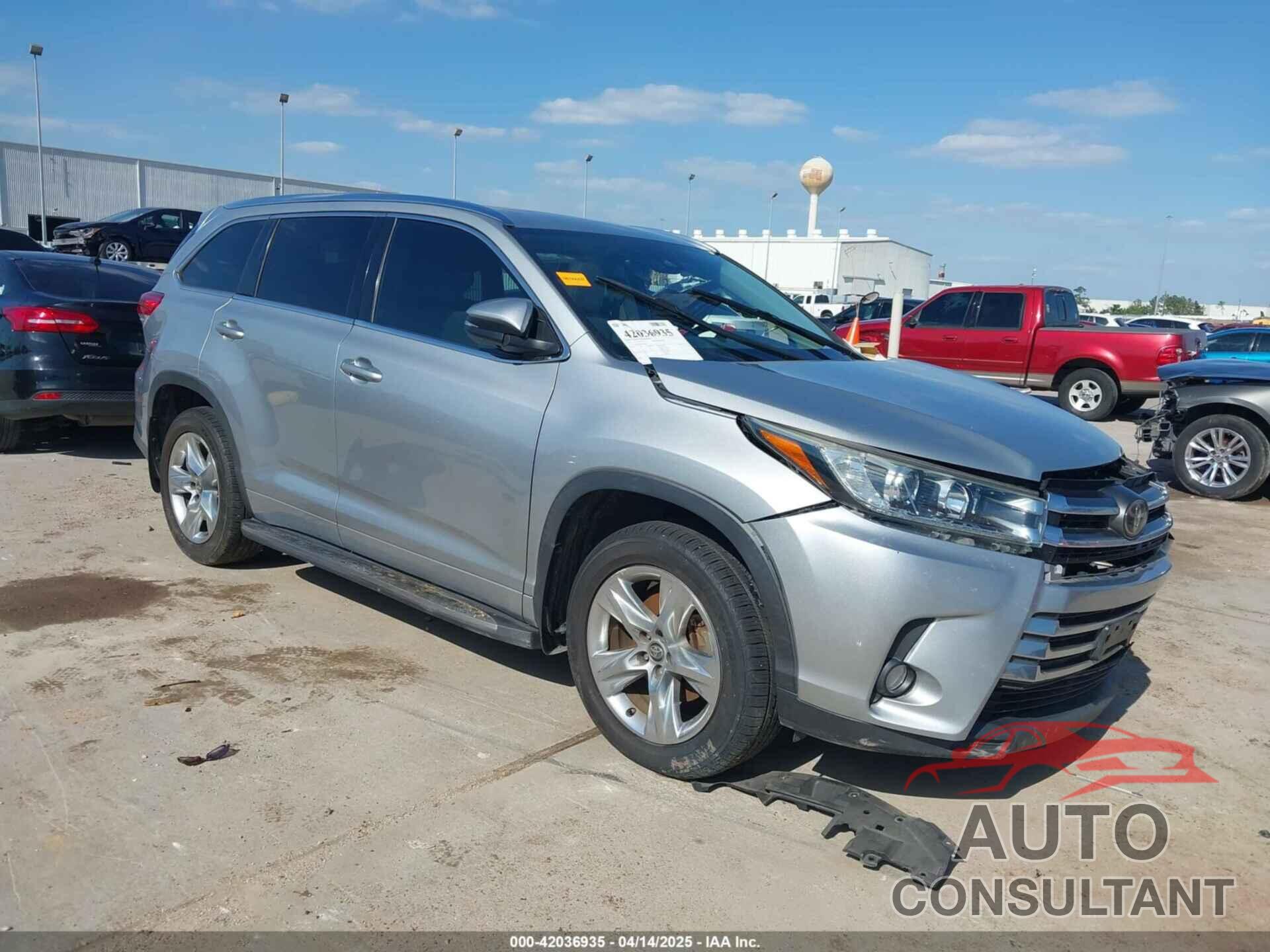 TOYOTA HIGHLANDER 2017 - 5TDYZRFH9HS229568