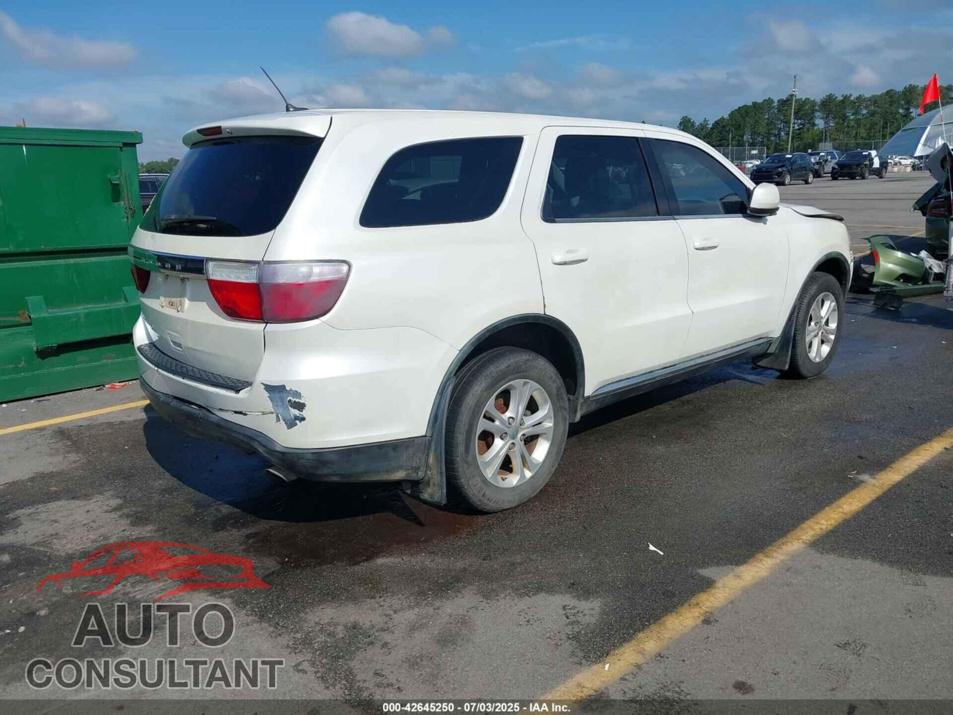 DODGE DURANGO 2012 - 1C4RDHAG9CC237210