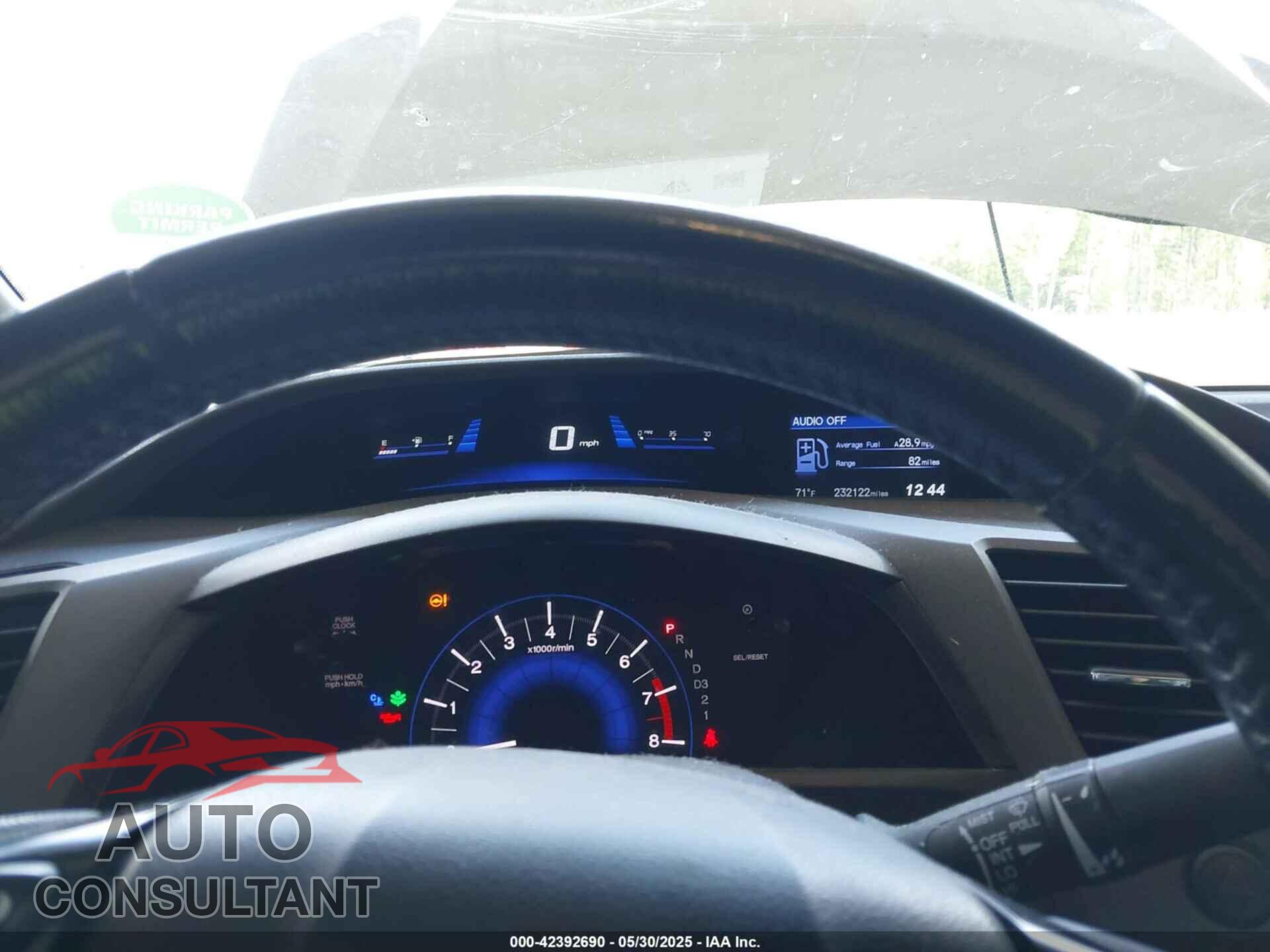 HONDA CIVIC 2012 - 19XFB2F99CE334948