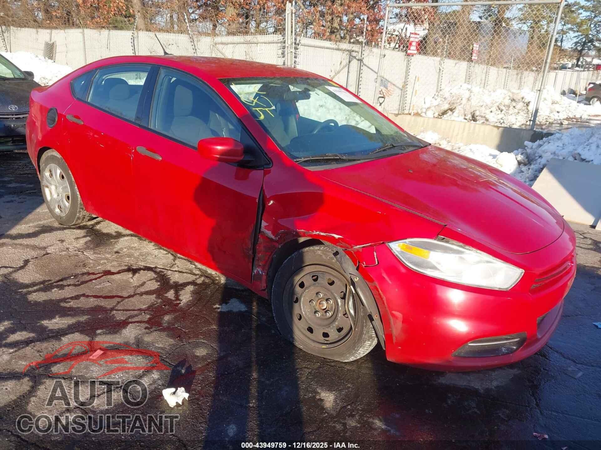 DODGE DART 2013 - 1C3CDFAA0DD105376