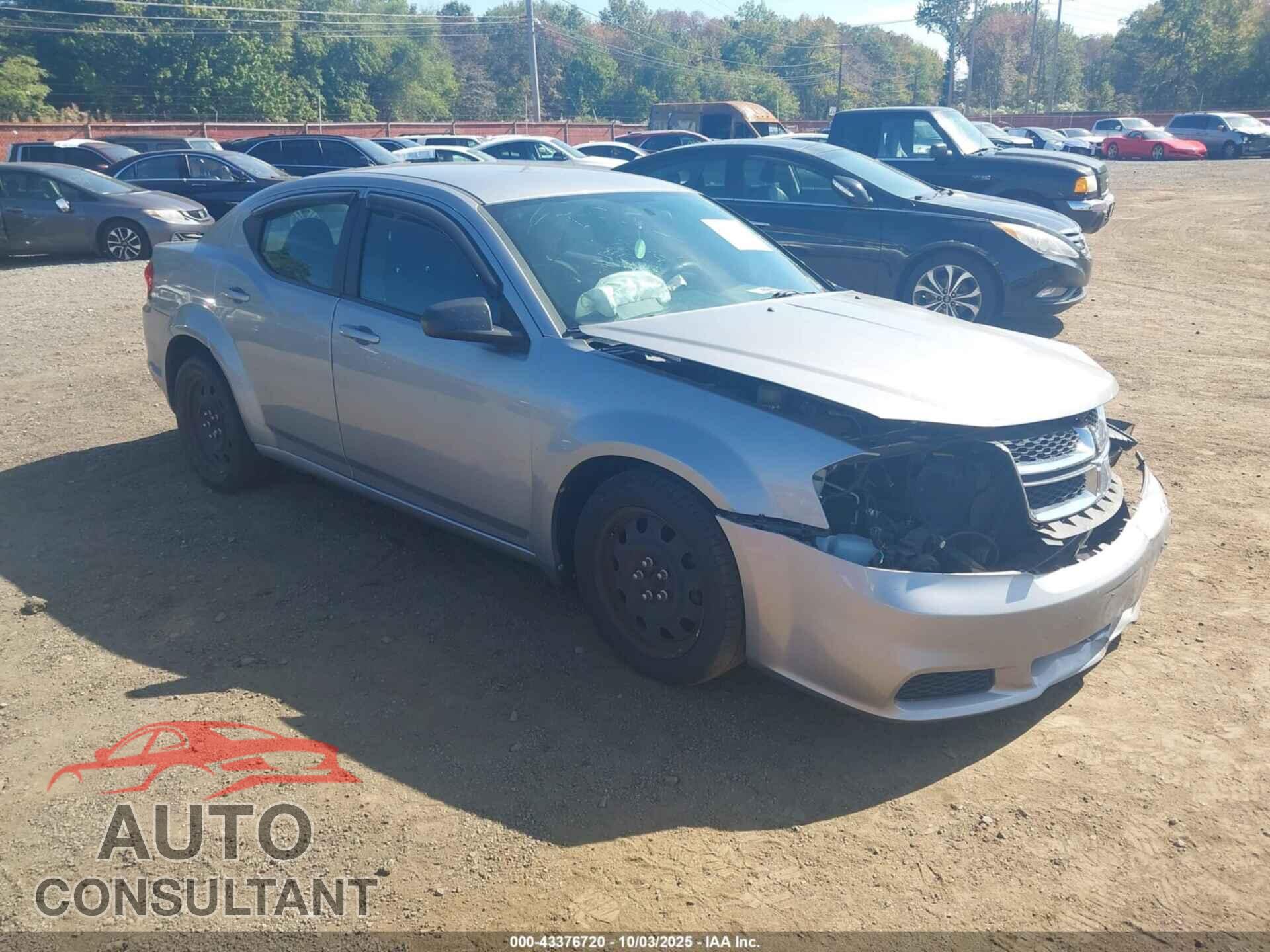 DODGE AVENGER 2013 - 1C3CDZAG4DN747938