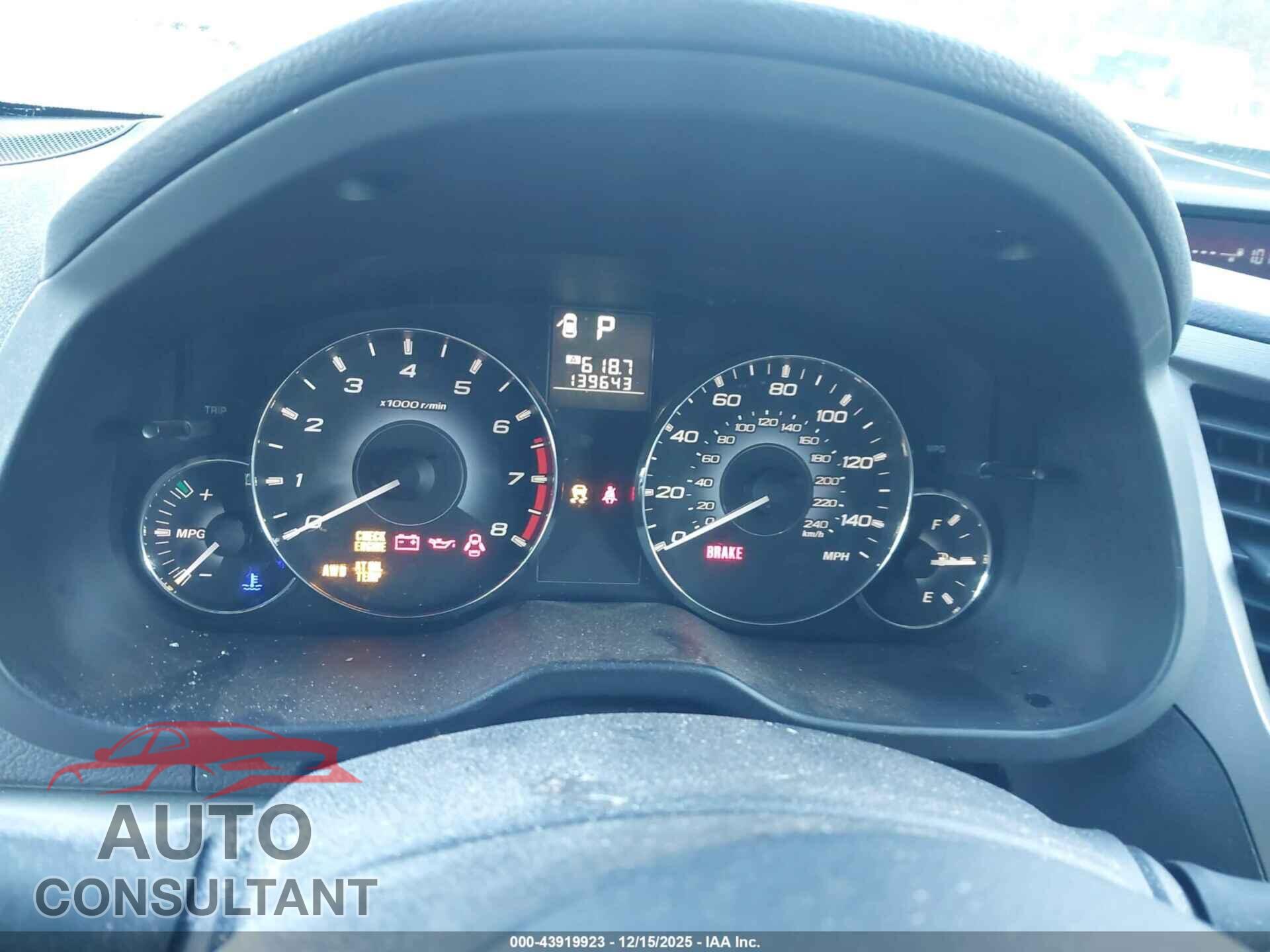 SUBARU OUTBACK 2010 - 4S4BRBCC8A3320615