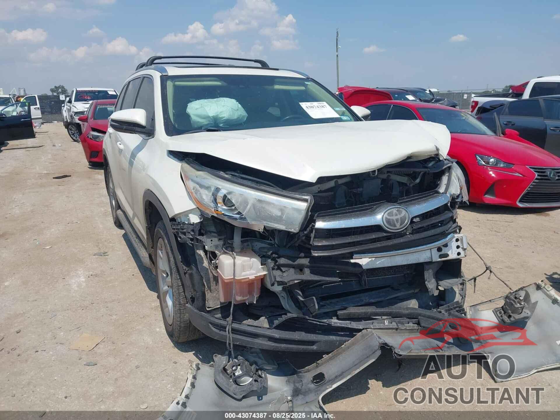 TOYOTA HIGHLANDER 2014 - 5TDYKRFH0ES026147
