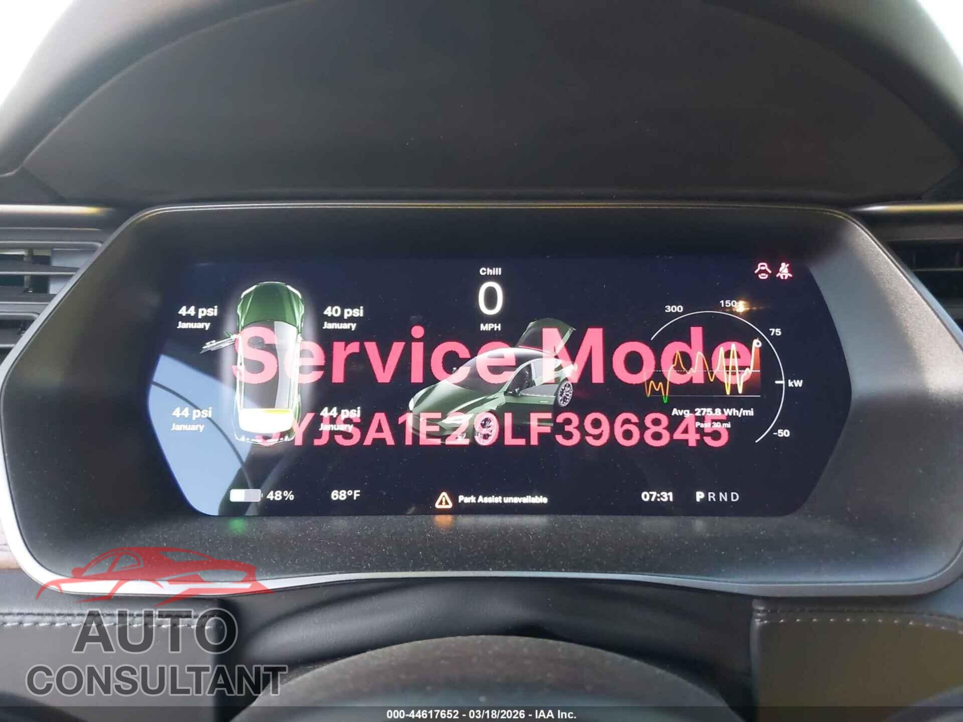 TESLA MODEL S 2020 - 5YJSA1E29LF396845