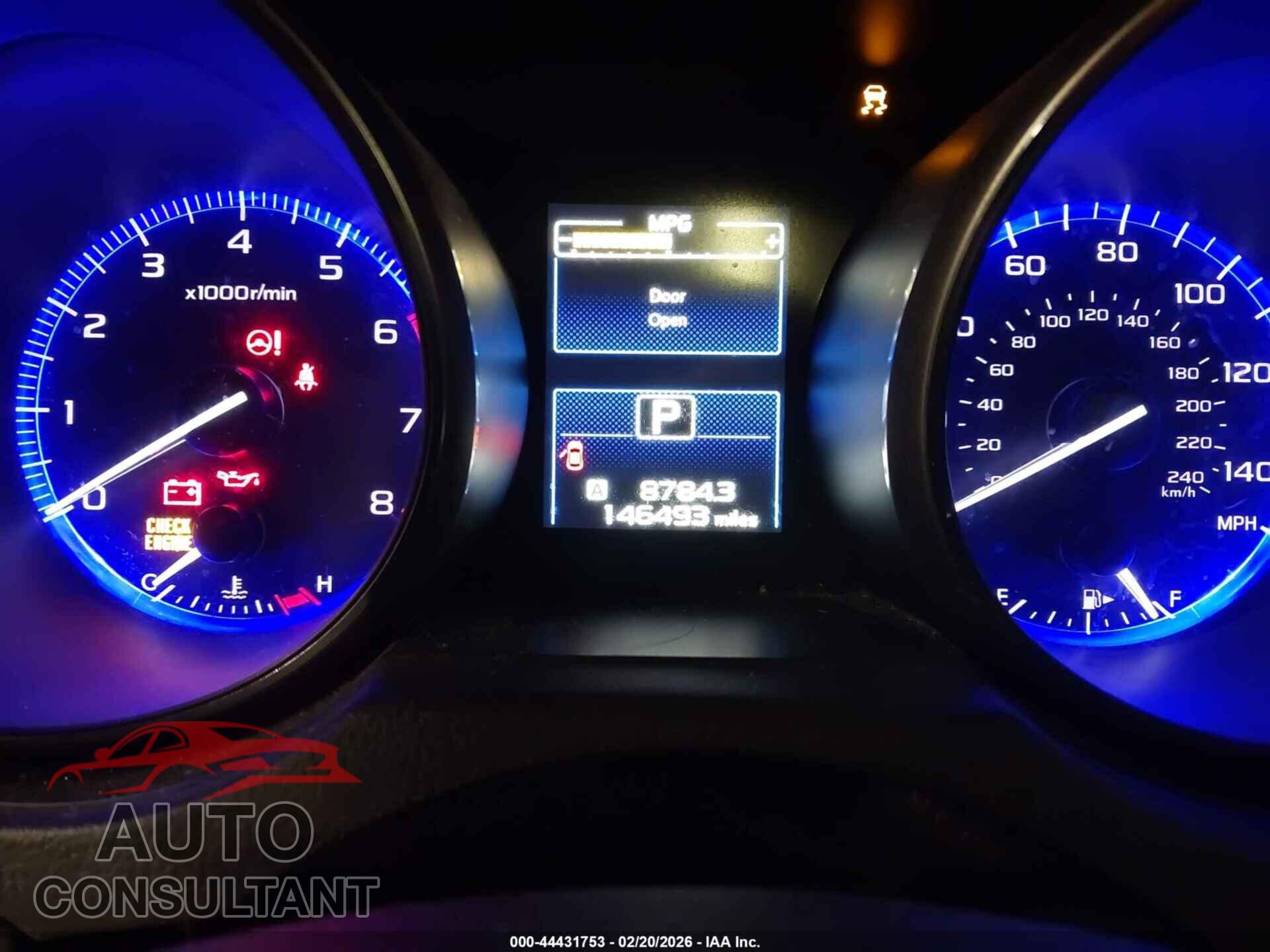 SUBARU OUTBACK 2016 - 4S4BSBDC1G3314845