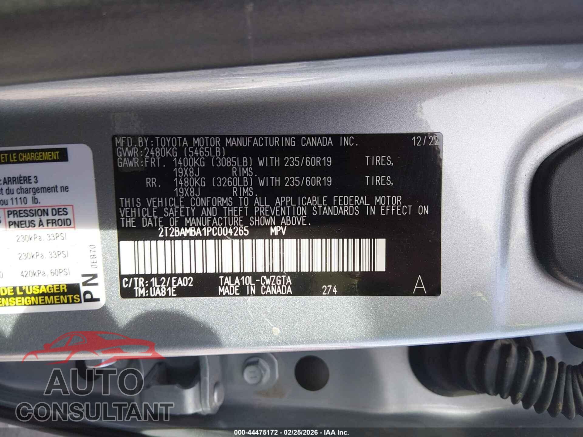 LEXUS RX 350 2023 - 2T2BAMBA1PC004265