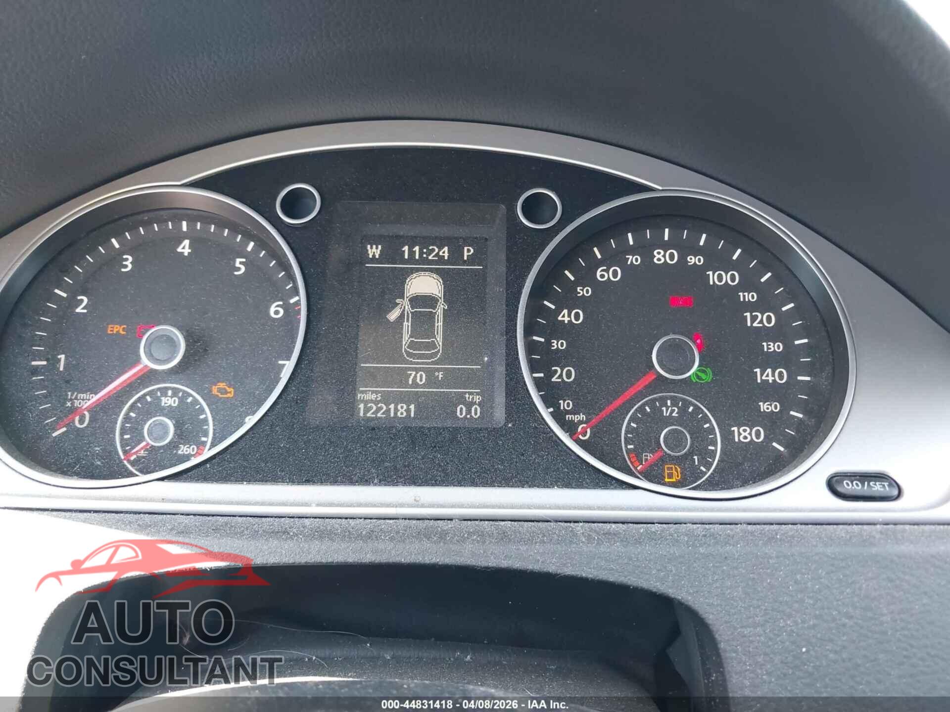 VOLKSWAGEN CC 2012 - WVWMN7AN3CE507293