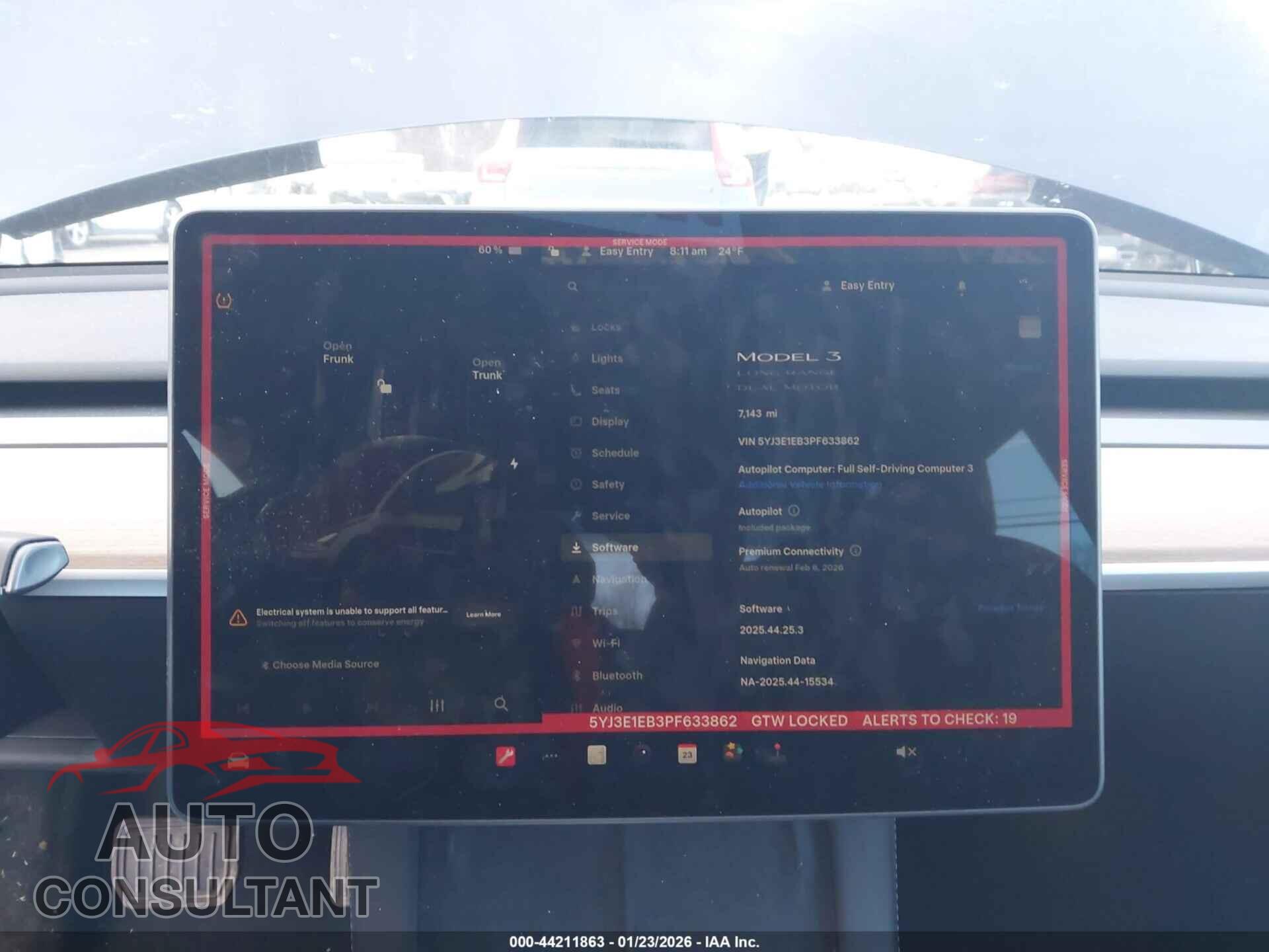 TESLA MODEL 3 2023 - 5YJ3E1EB3PF633862