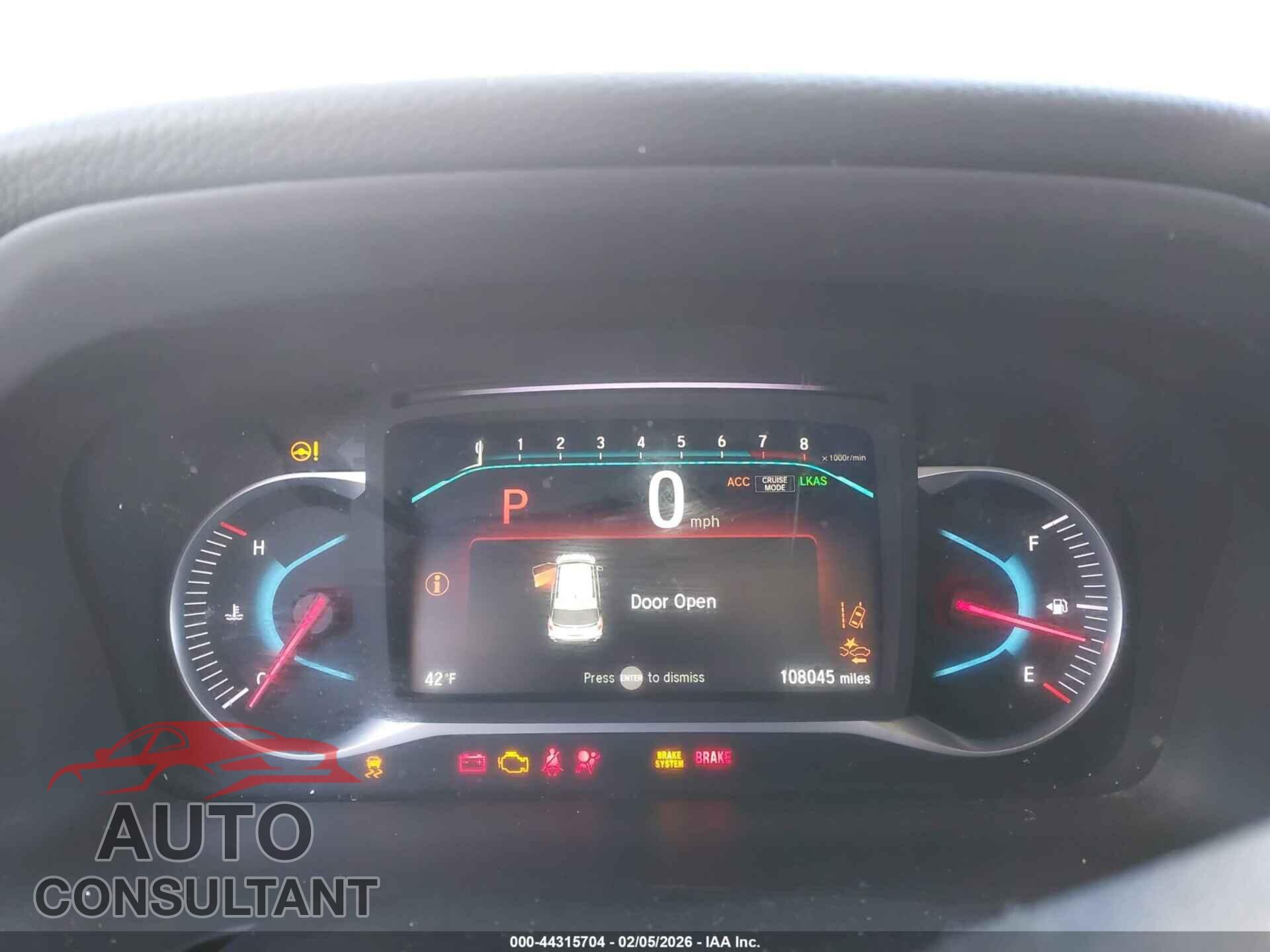 HONDA PILOT 2020 - 5FNYF6H07LB058749
