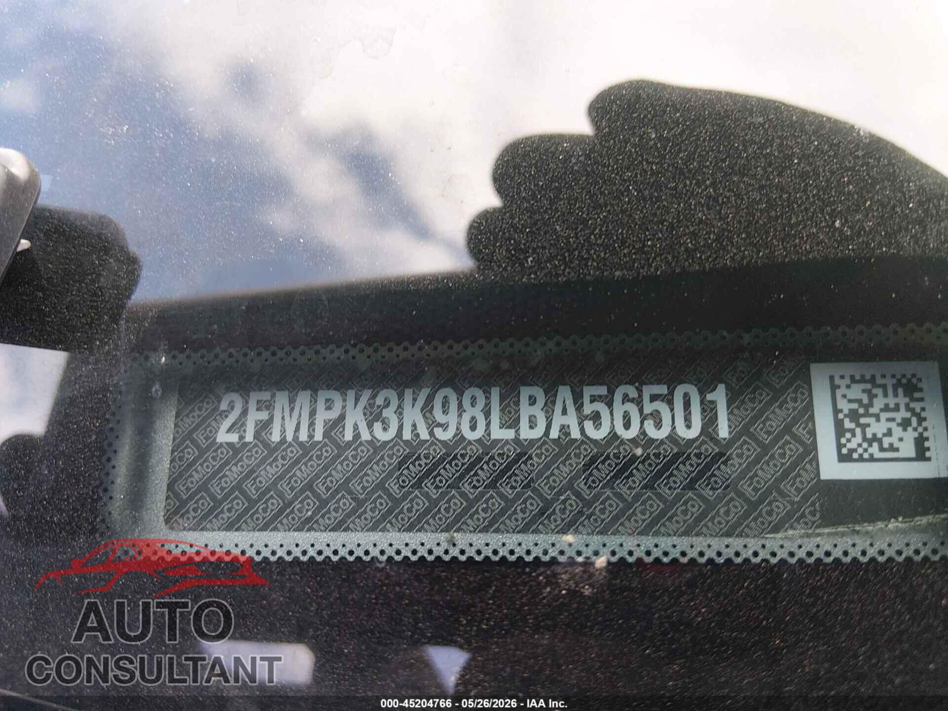 FORD EDGE 2020 - 2FMPK3K98LBA56501