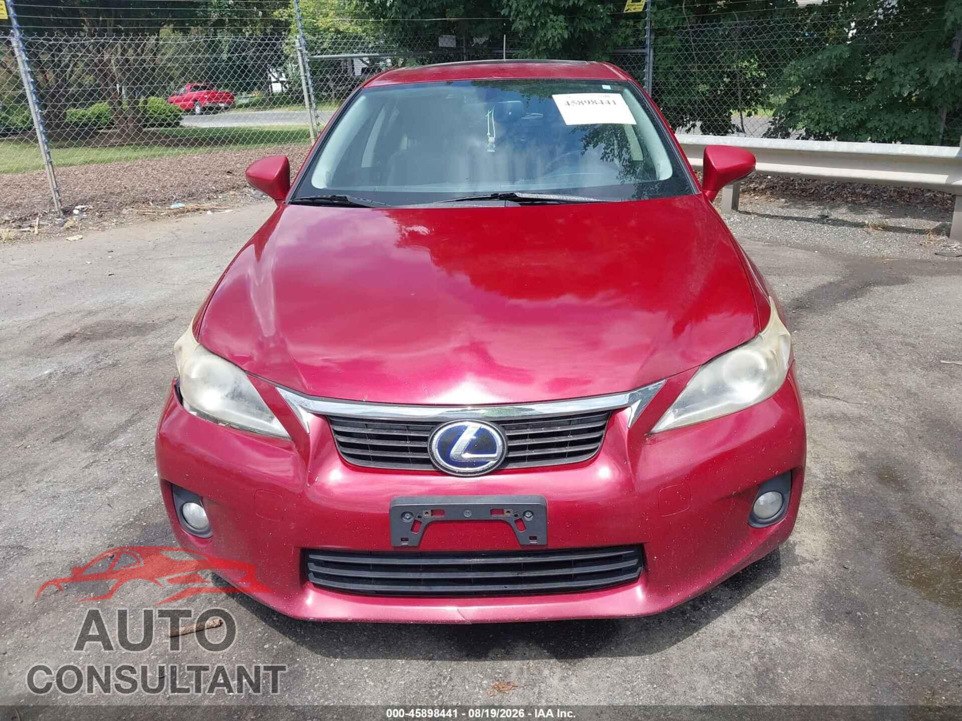 LEXUS CT 200H 2012 - JTHKD5BH2C2086514