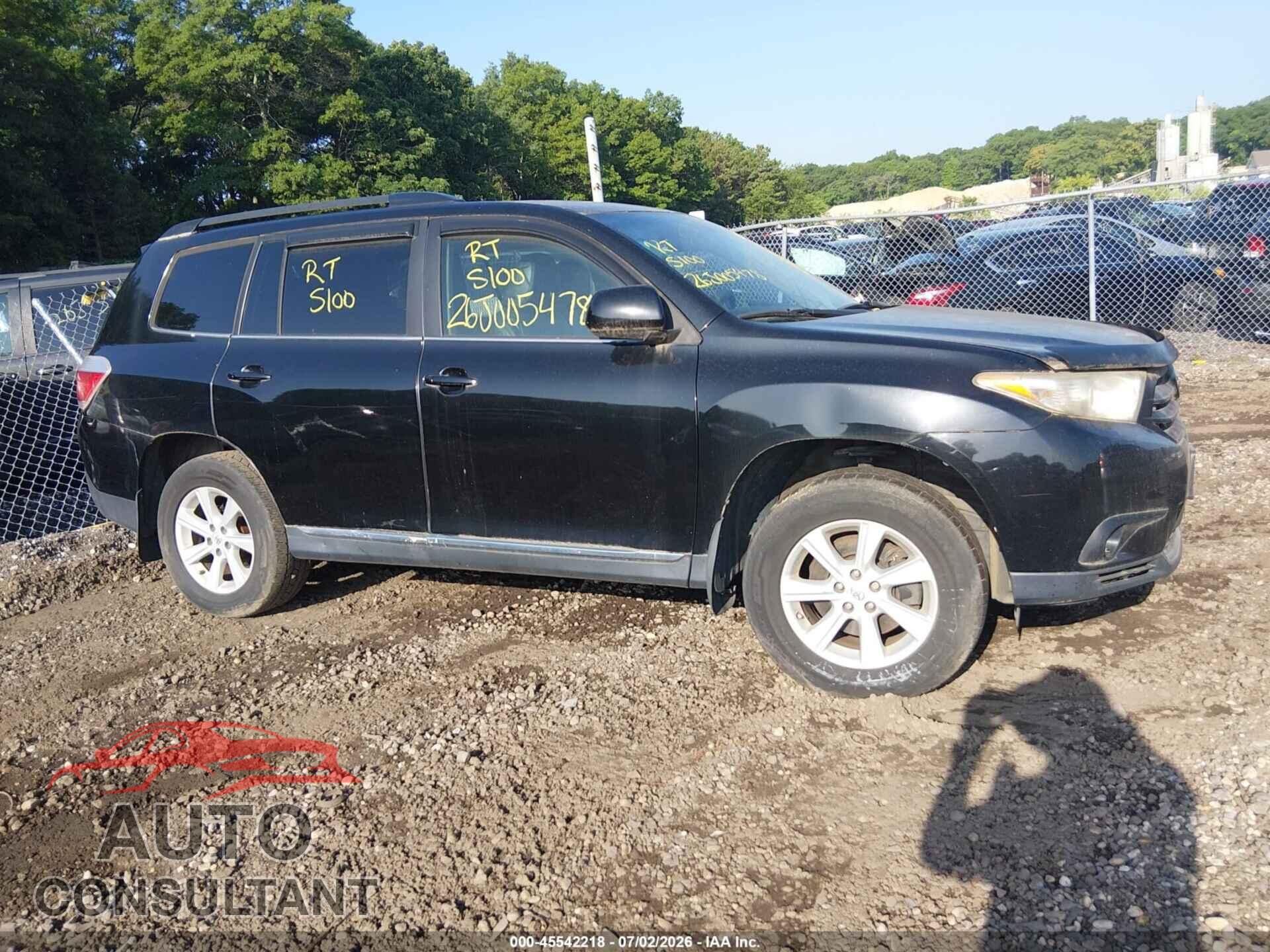 TOYOTA HIGHLANDER 2012 - 5TDZK3EH9CS063178