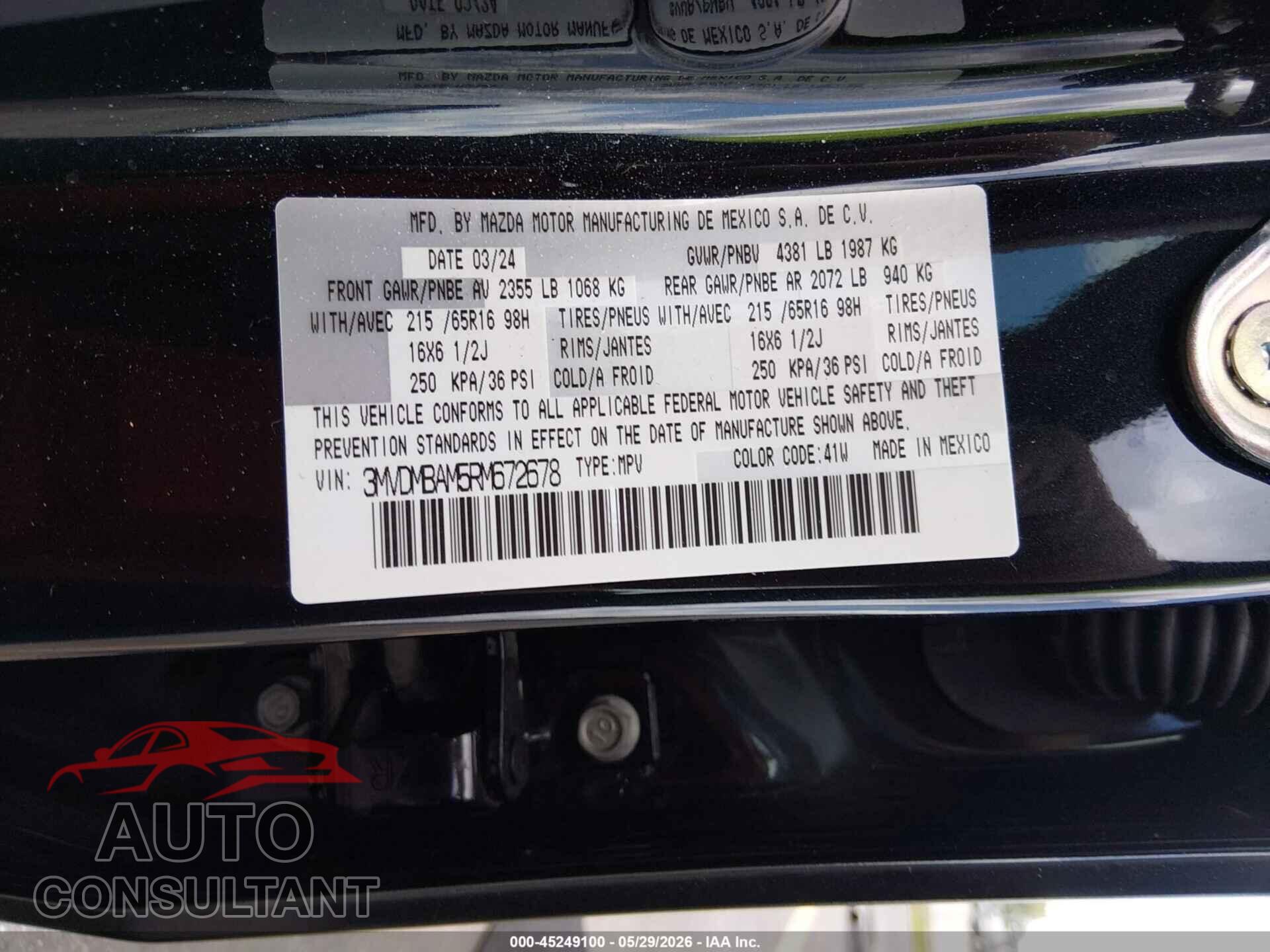 MAZDA CX-30 2024 - 3MVDMBAM5RM672678