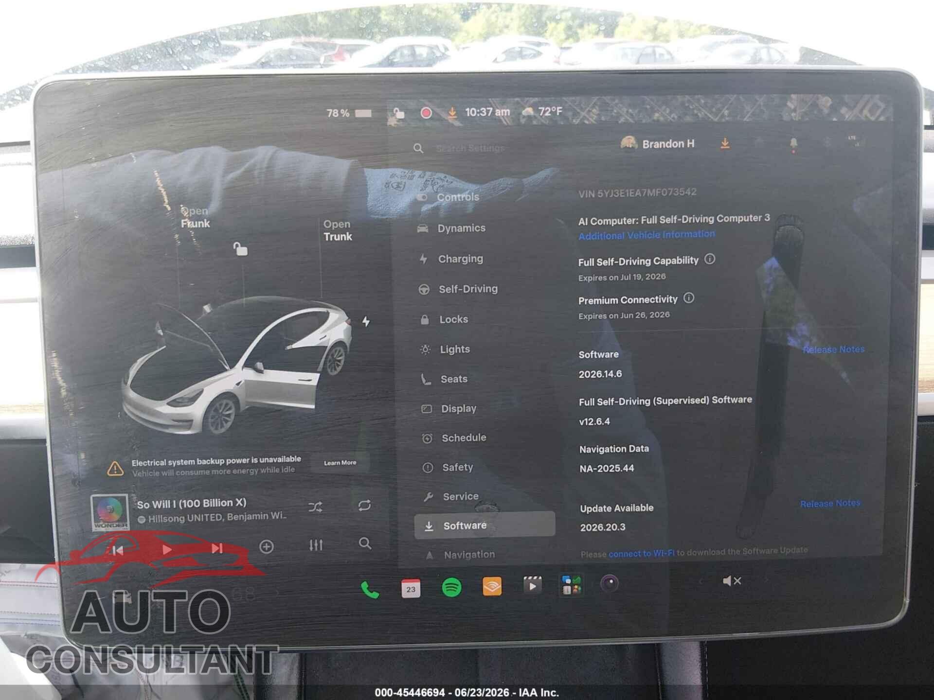 TESLA MODEL 3 2021 - 5YJ3E1EA7MF073542