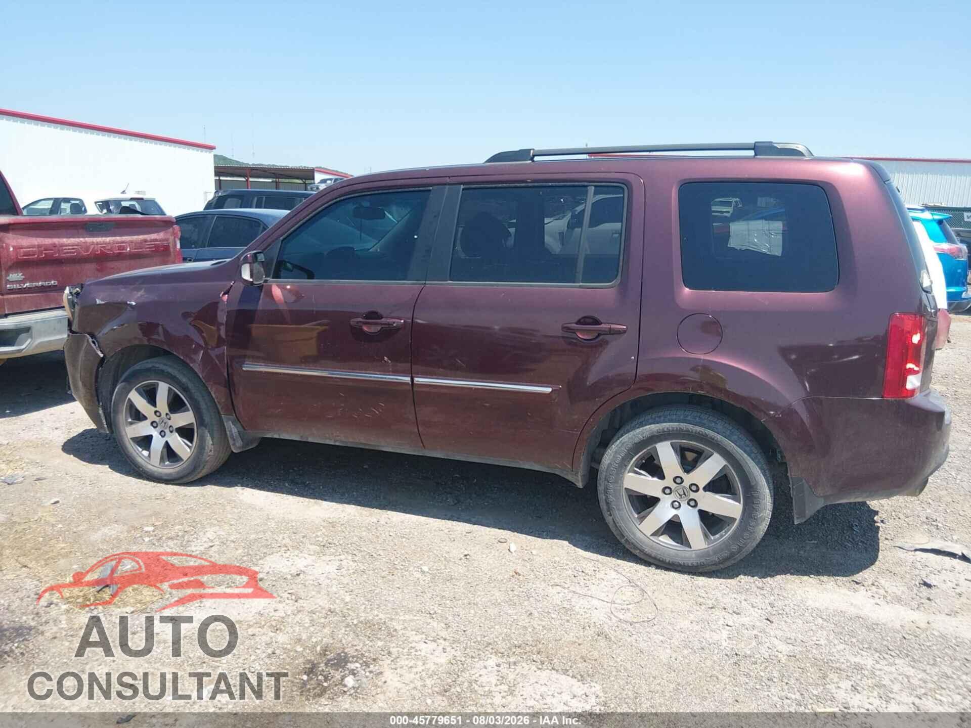 HONDA PILOT 2012 - 5FNYF3H91CB024366