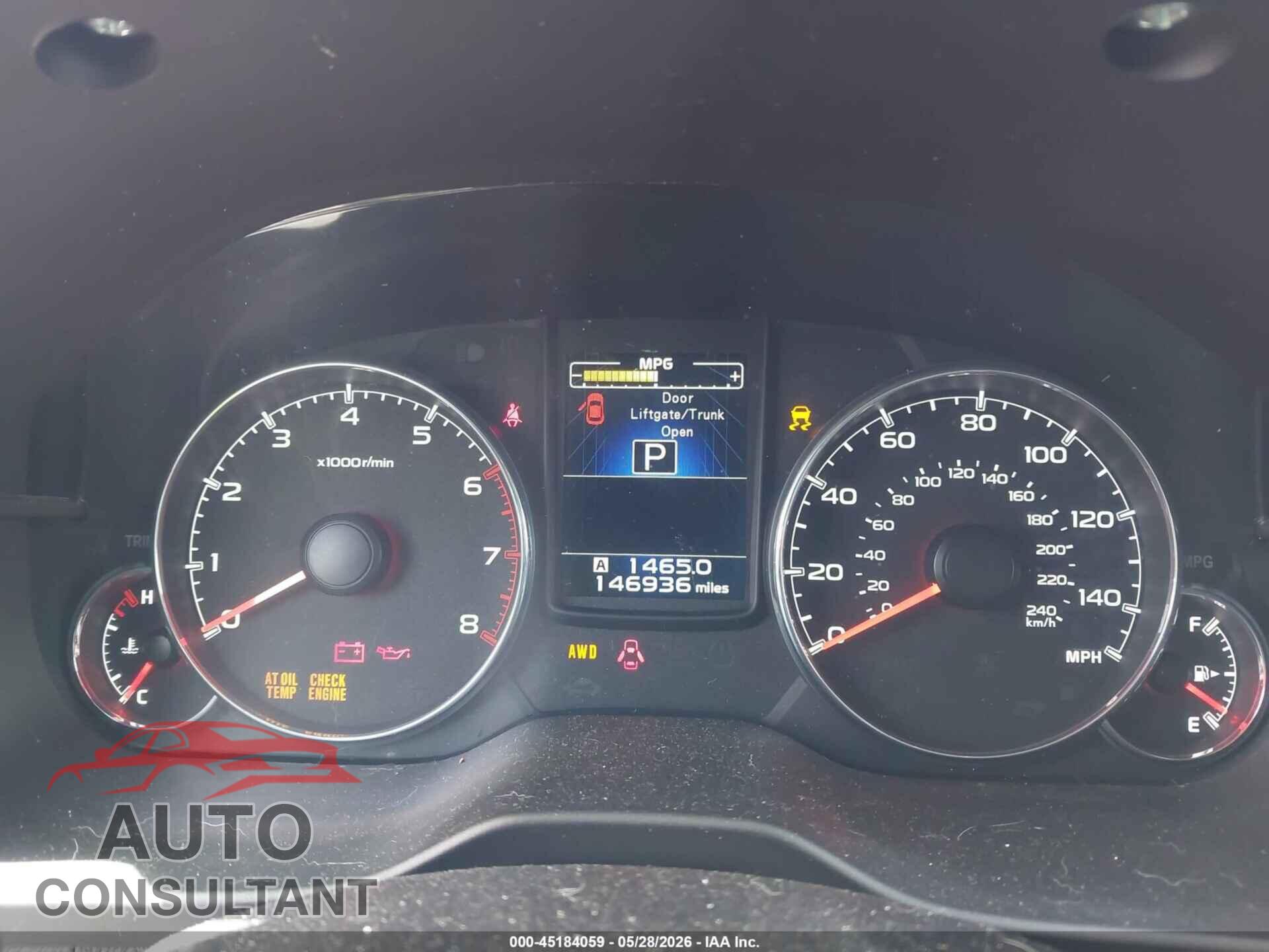 SUBARU OUTBACK 2014 - 4S4BRBLC8E3310169