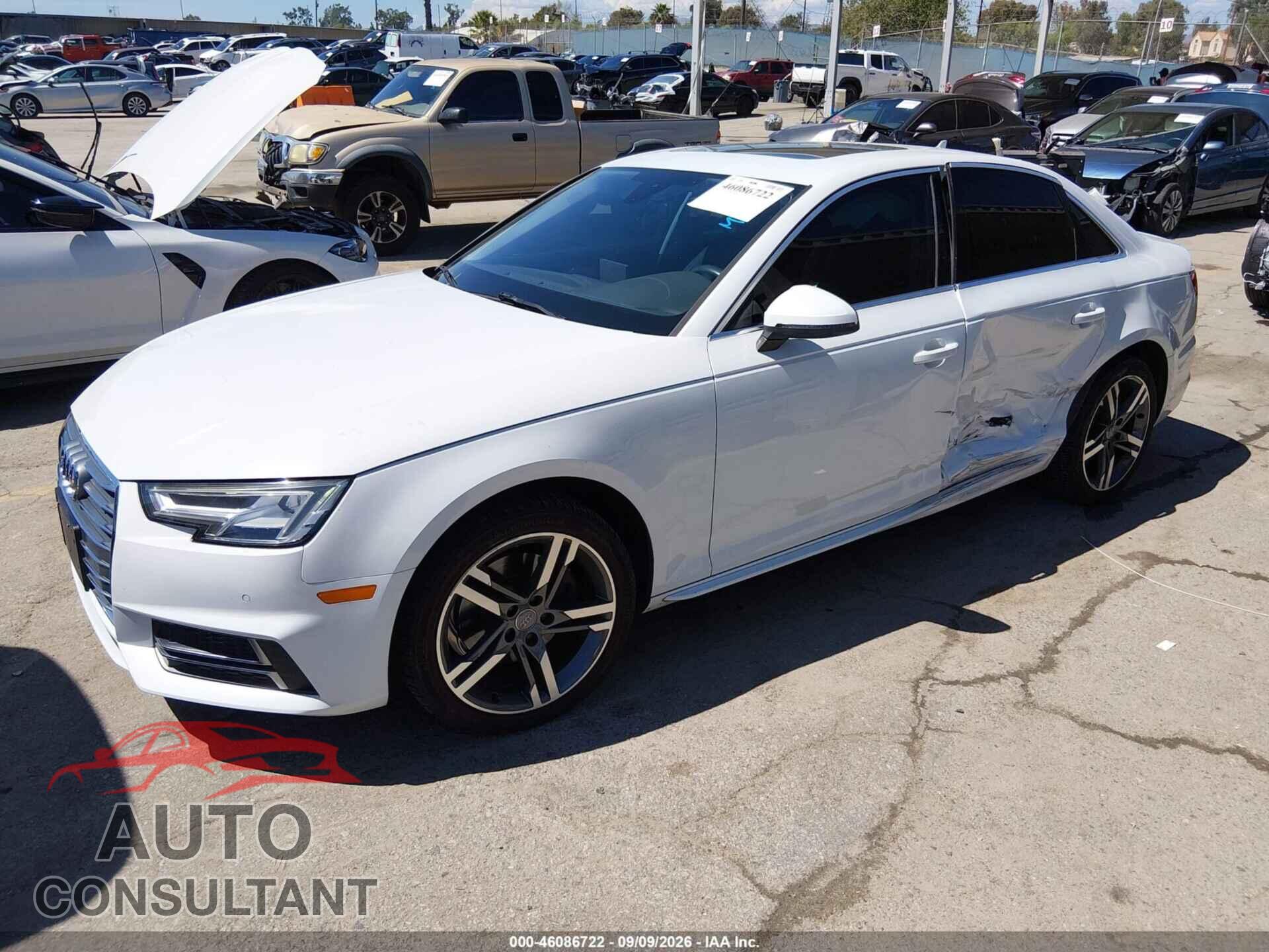 AUDI A4 2018 - WAULMAF40JA125896