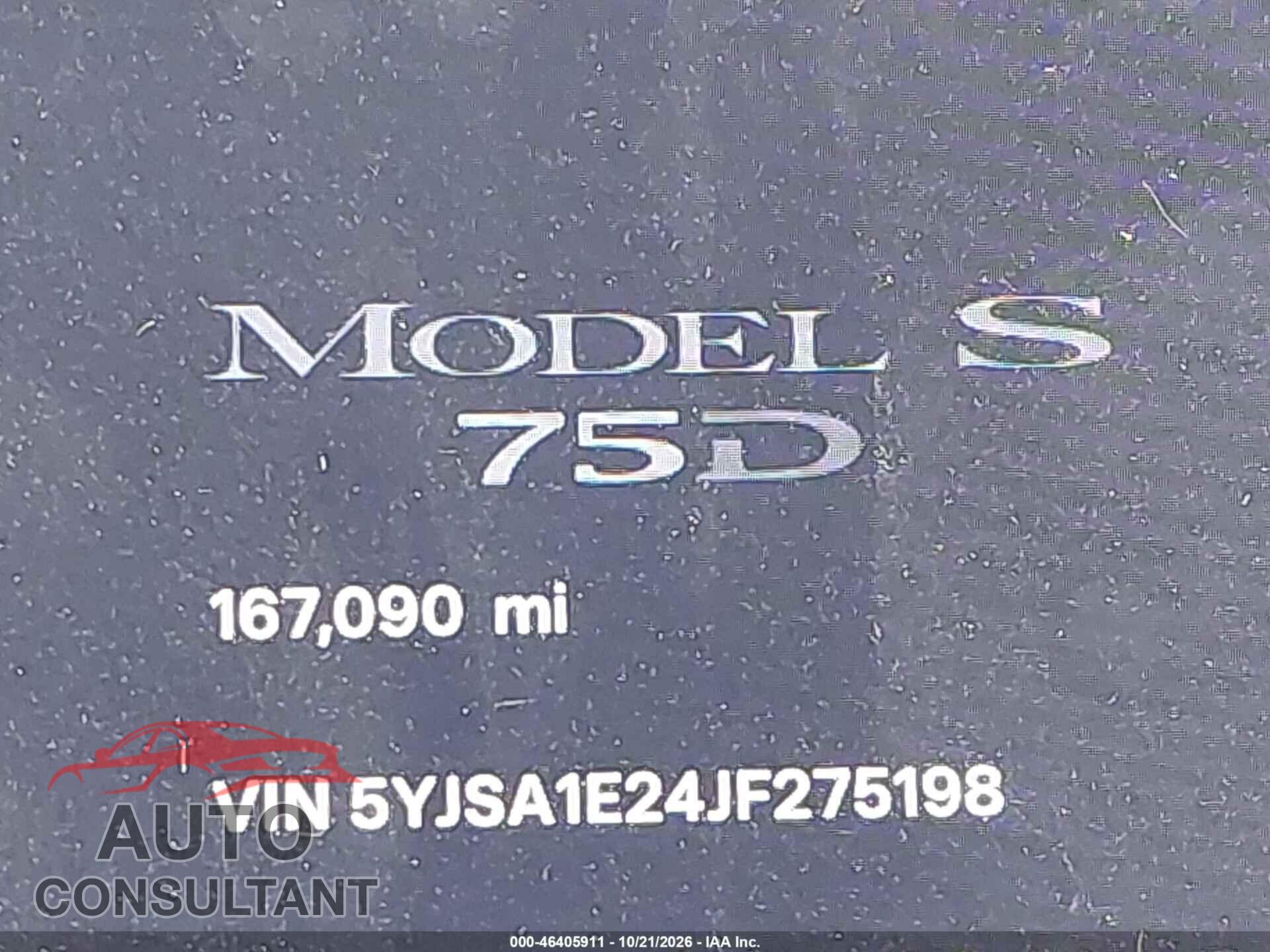 TESLA MODEL S 2018 - 5YJSA1E24JF275198