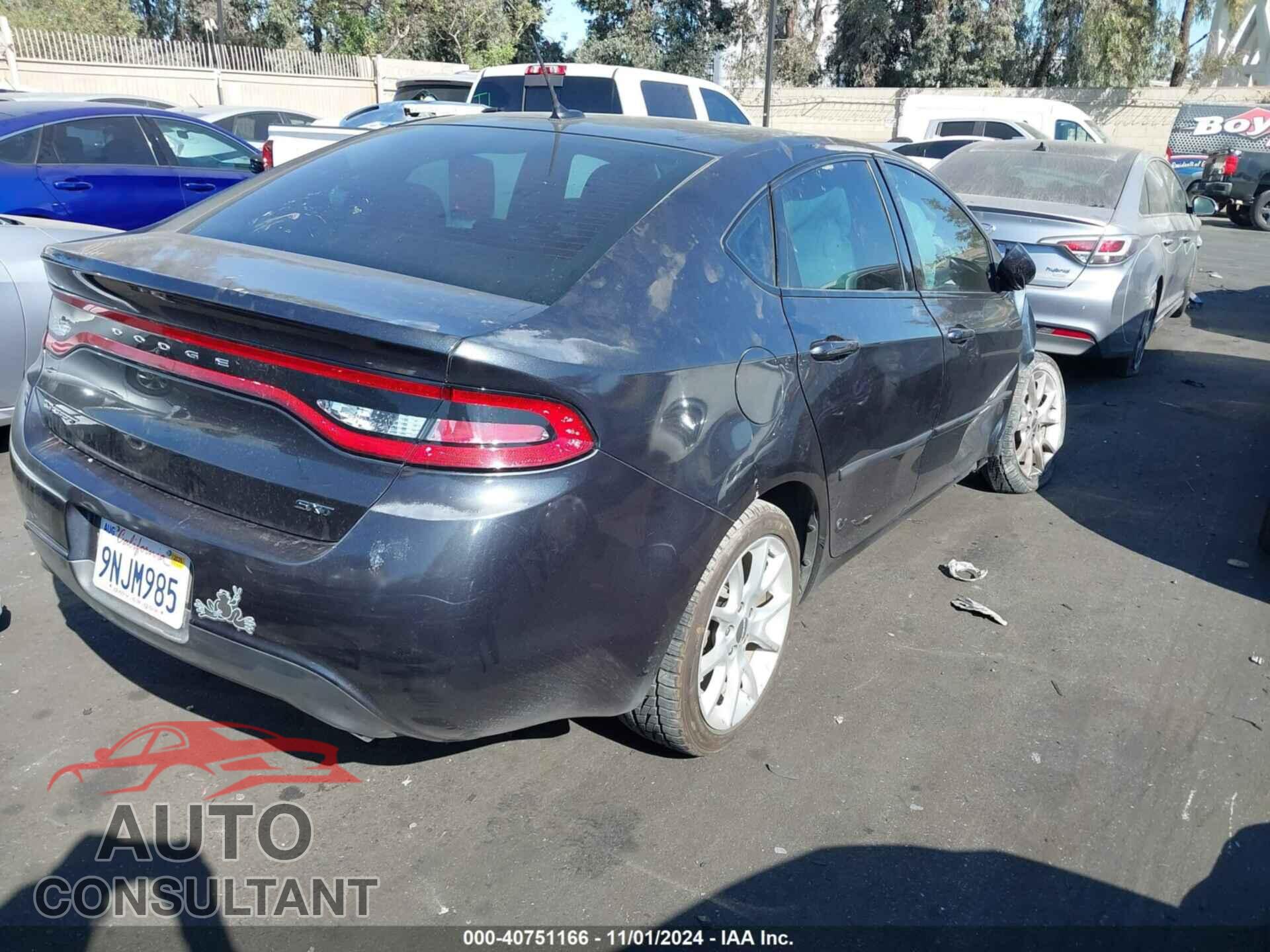 DODGE DART 2013 - 1C3CDFBA2DD309367